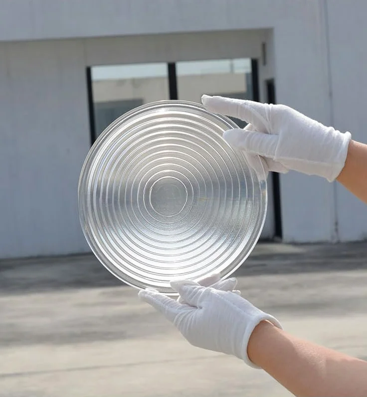 Lentille de Fresnel en Verre borosilicaté de qualité supérieure 80 mm-300 mm - Haute efficacité Lumineuse et clarté(Diameter200mm)