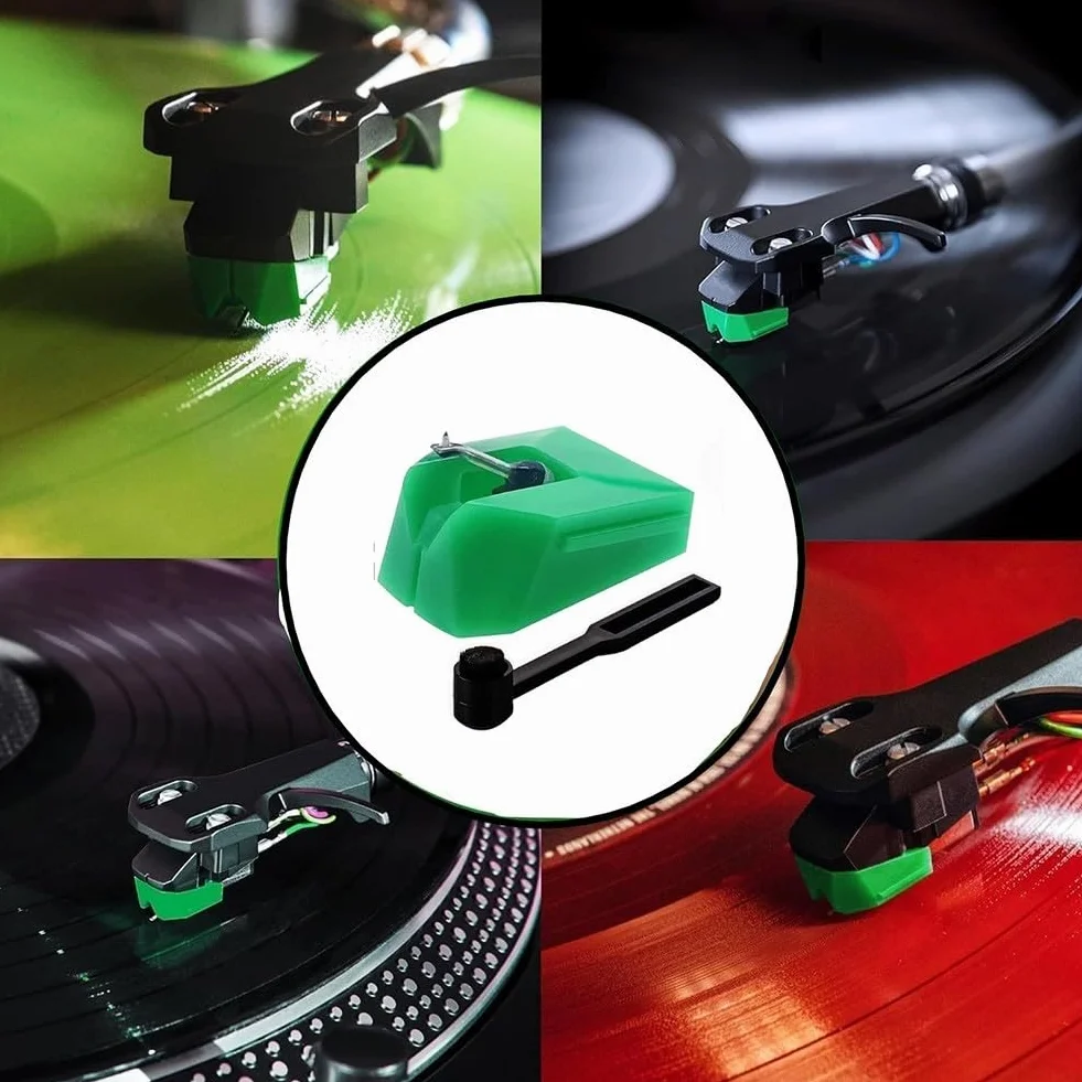 AudioTechnica ATVMN95E Stylet de rechange pour lecteur de disque vinyle AT LP120X avec brosse de nettoyage