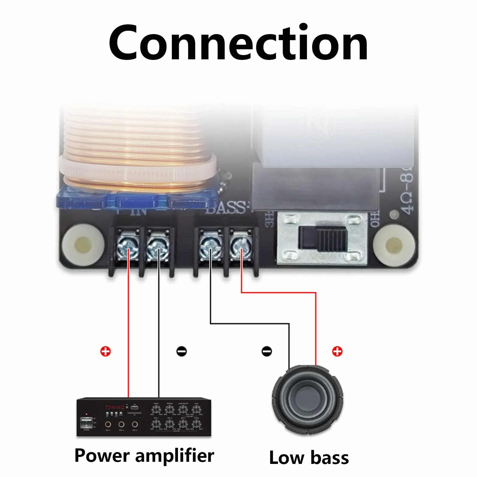 Filtre de séparation de fréquence 1500 W 250 Hz/270 Hz pour caisson de basses