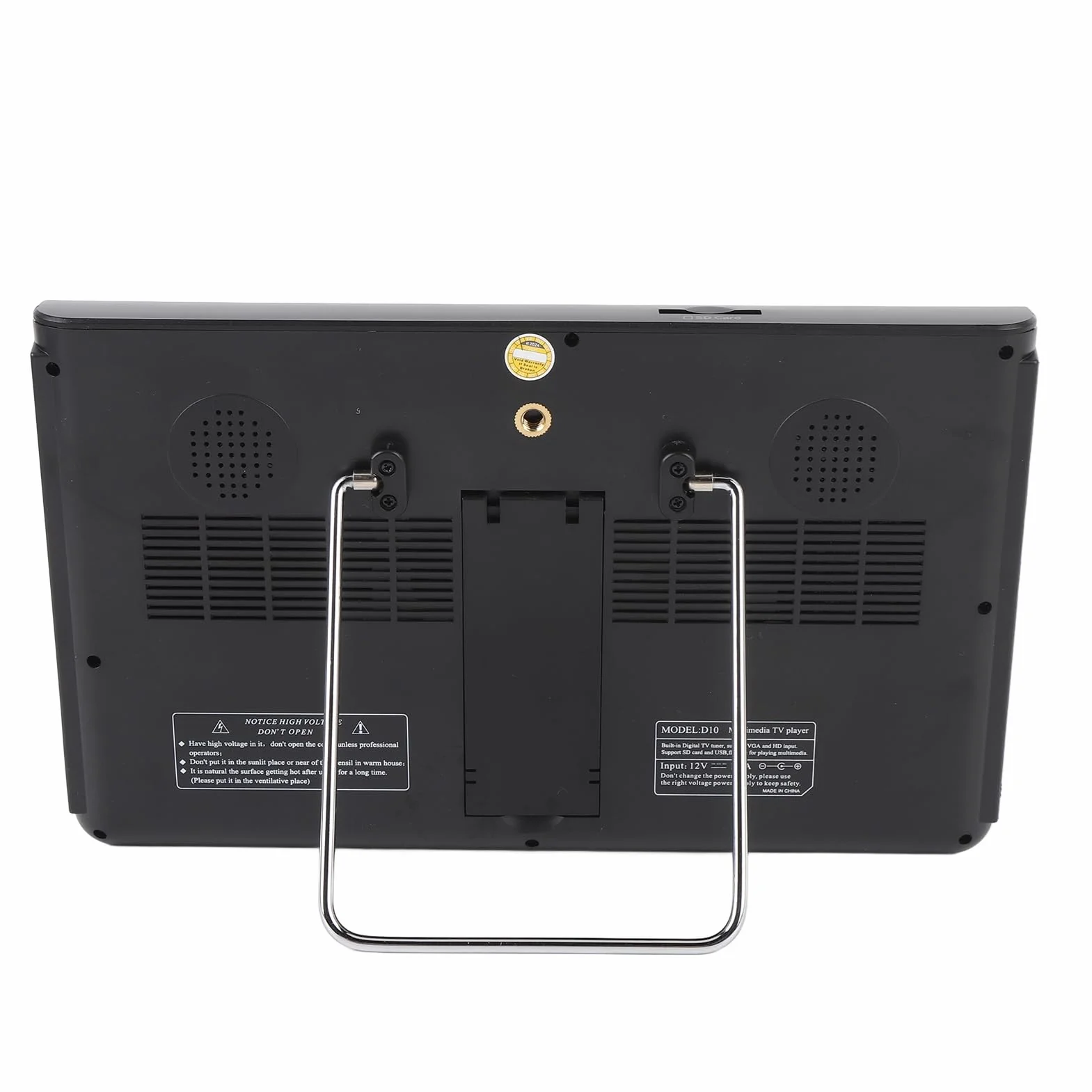 TV Numérique Portable de 10 Pouces, Petit Téléviseur avec Affichage LED HD, Tuner ATV/Numérique, Batterie 4000mAh et Prise en Charge de la Carte USB/SD pour Une Utilisation