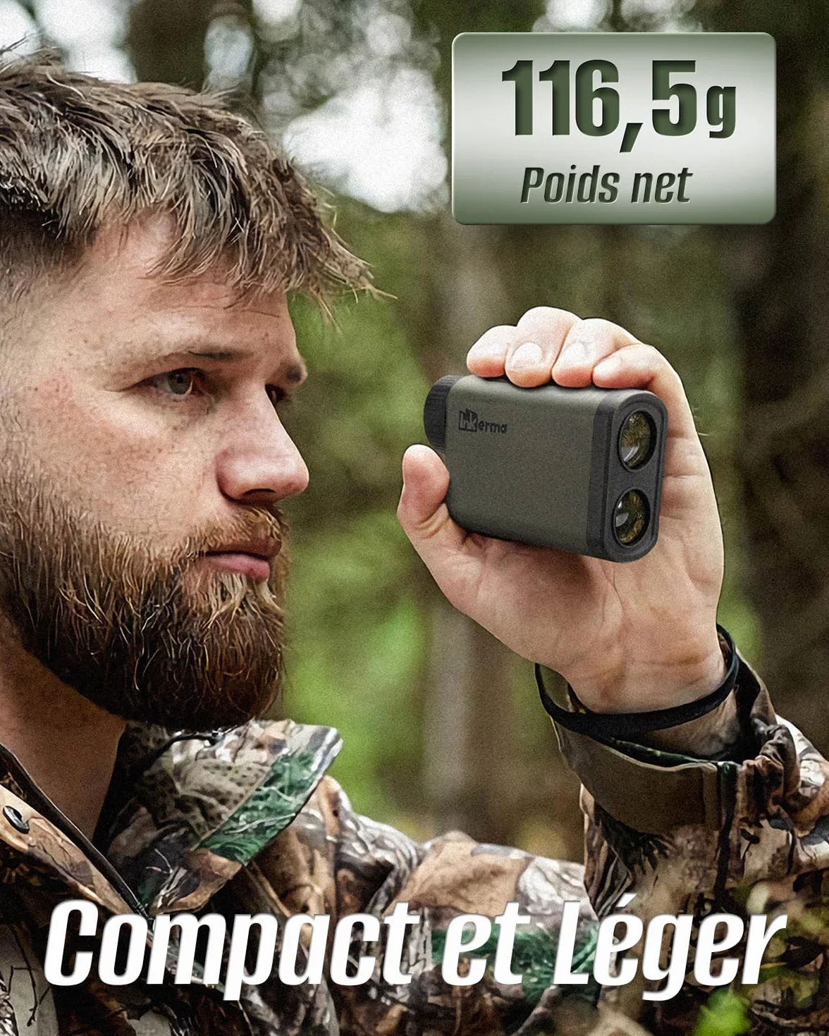 Inkerma Télémètre Golf Chasse 1000/1200M Rechargeable Grossissement 6X Écran LCD Angle Compensation Pente