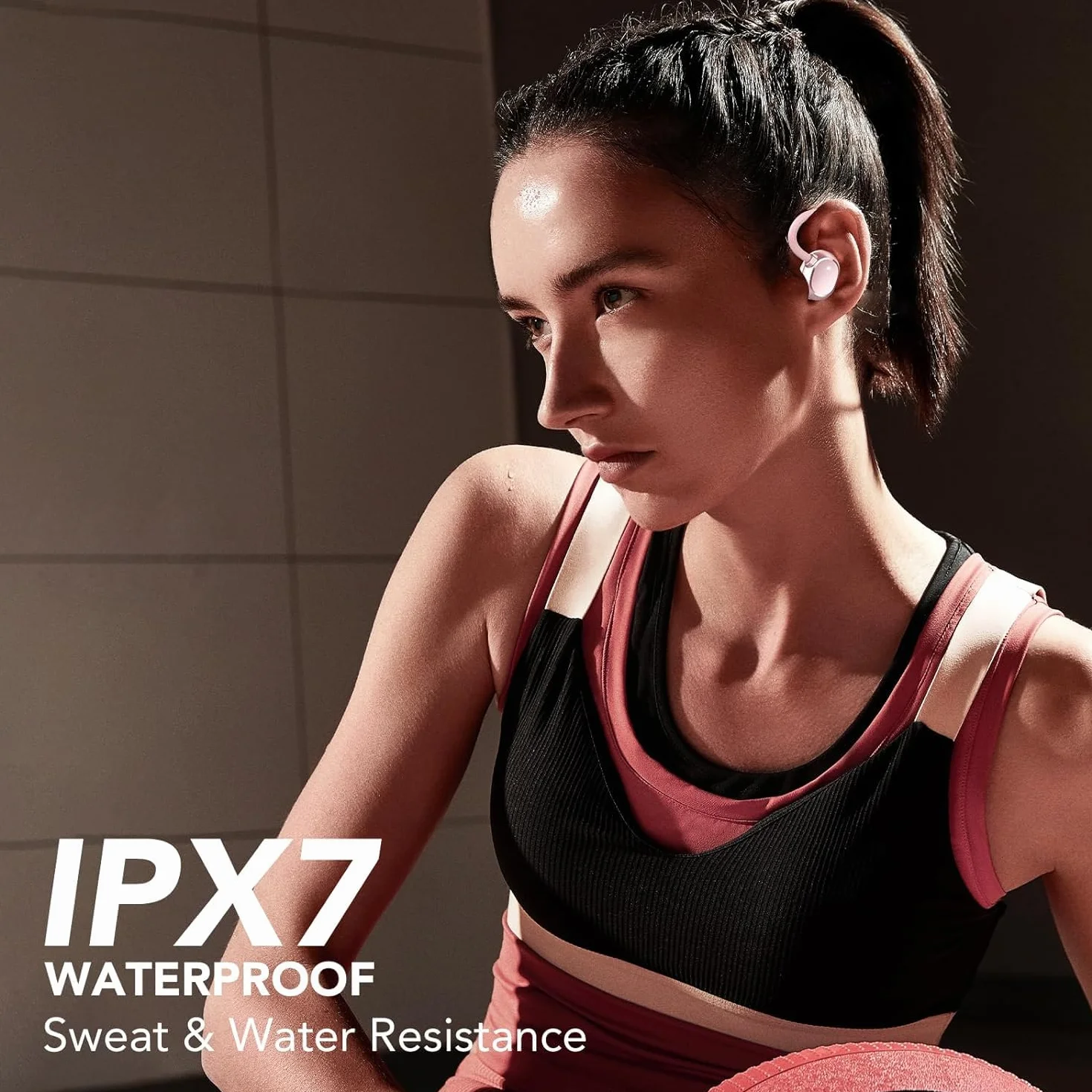 Ecouteurs Bluetooth sans Fil Sport, 120H Bluetooth 5.3 avec HiFi Stéréo, Écouteurs sans Fil Bruit 4 HD Mic CVC 8.0 Antibruit, Écran LED, Contrôle Tactile IP7 Étanche USB-C Casque Running iOS/Android