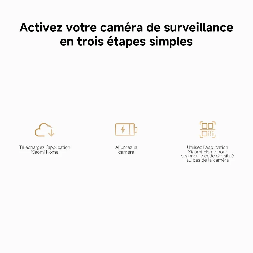 XIAOMI C301 Caméra Intérieure 2K 3MP 360° Surveillance WiFi 6 Détection Personnes Audio Bidirectionnel
