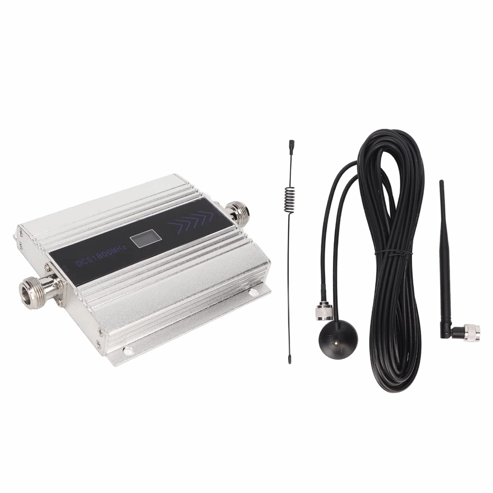 Booster de Téléphone Portable pour la Maison, Répéteur de Téléphone Portable 4G avec Antenne, Intensificateur de Signal de Smartphone Double Fréquence (Prise UE)