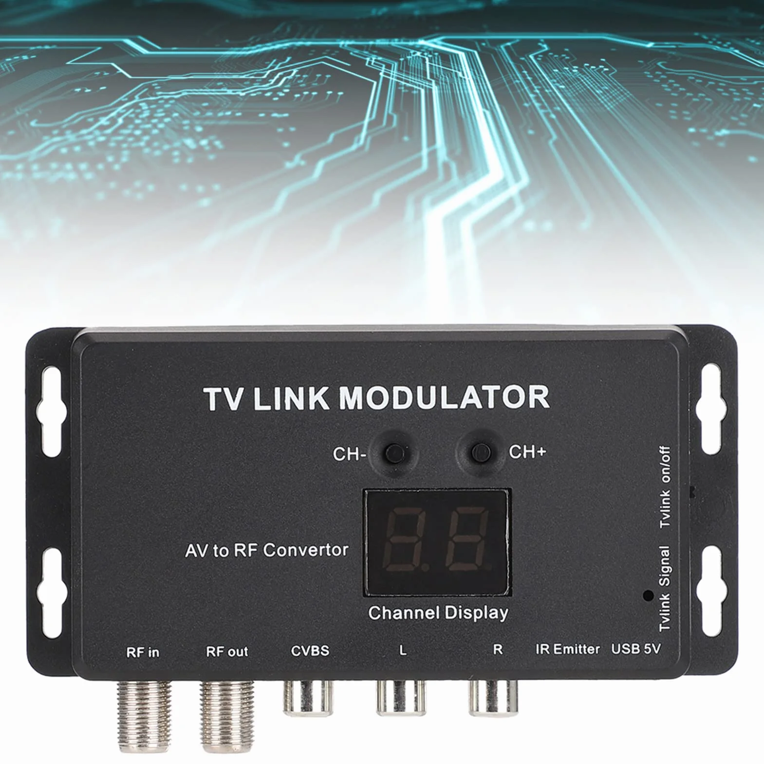 Modulateur IR TM70 Convertisseur AV vers RF Adaptateur UHF avec Affichage de Canal