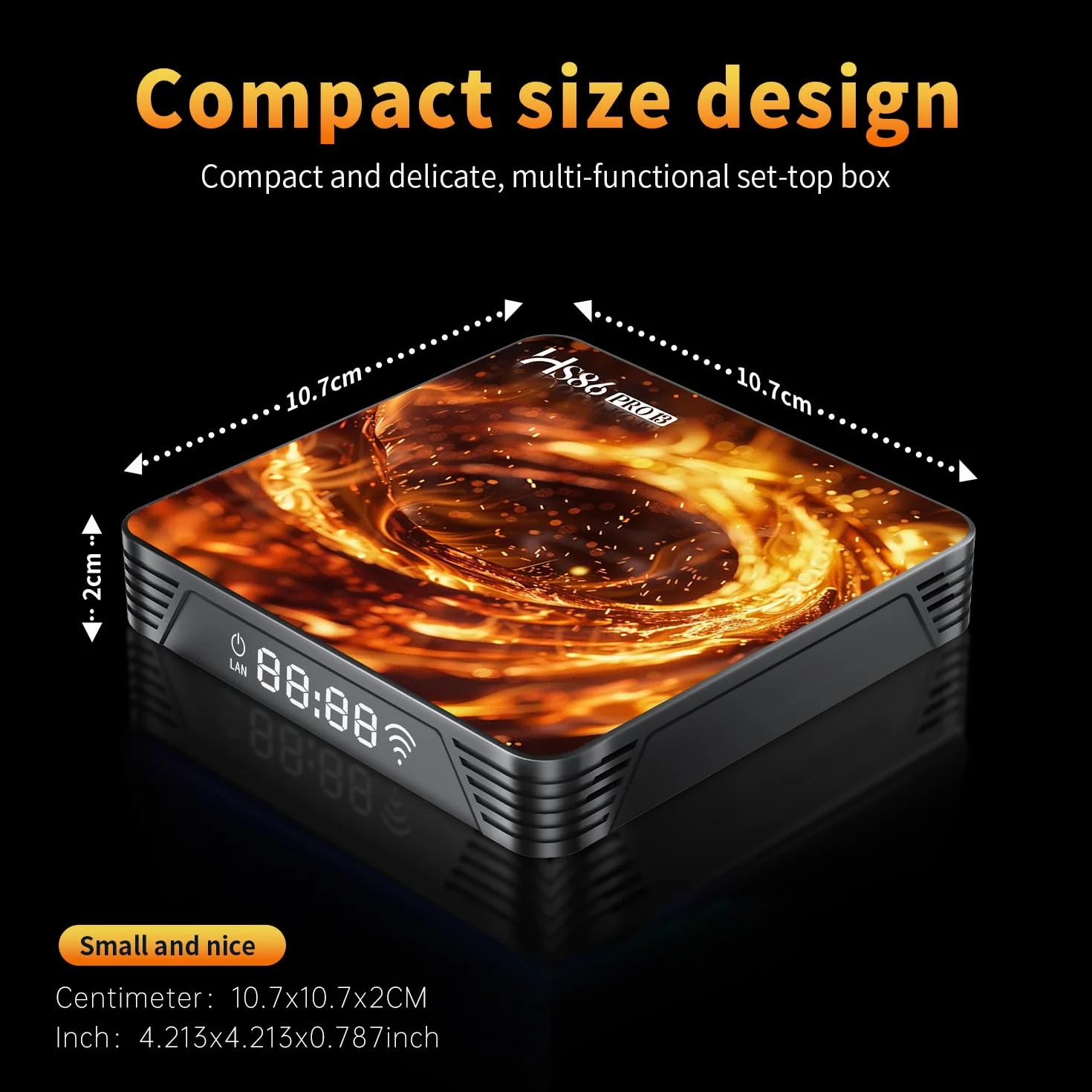 Android 14.0 TV Box,2026 Android Box 2GB 16GB RK3528 Quad-Core 64bit Cortex-A53 Mali 450 MP2 GPU,Smart TV Box Support 4K Bluetooth 5.4 Double Bande Wi-FI 10/100M Ethernet HD2.0 USB2.0 et USB3.0