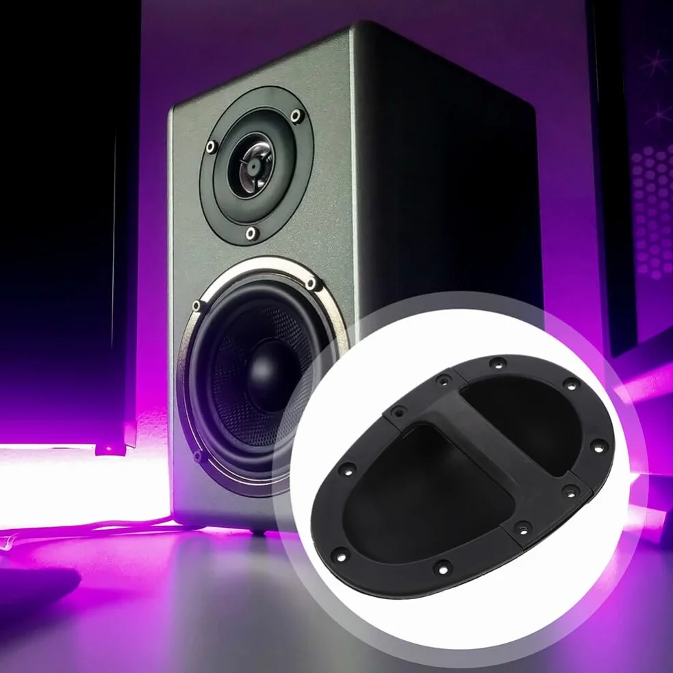 Artibetter Poignée de Remplacement pour Amplificateur en Abs Noir, Lot de 4 Pièces, Robuste et Pratique, pour Haut-Parleur et Usage sur Scène