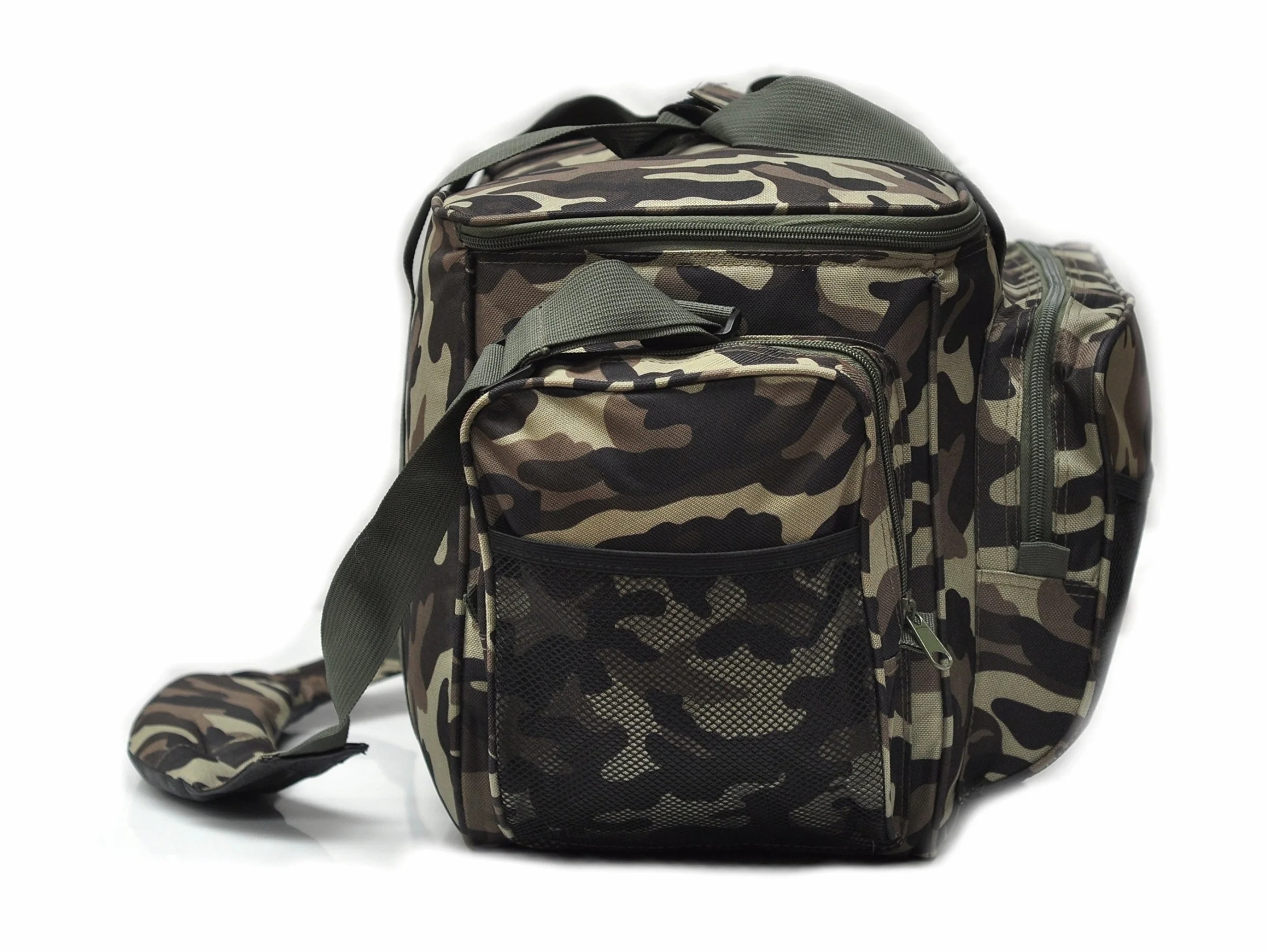 Grand sac fourre-tout de pêche isolé camouflage foolsGold