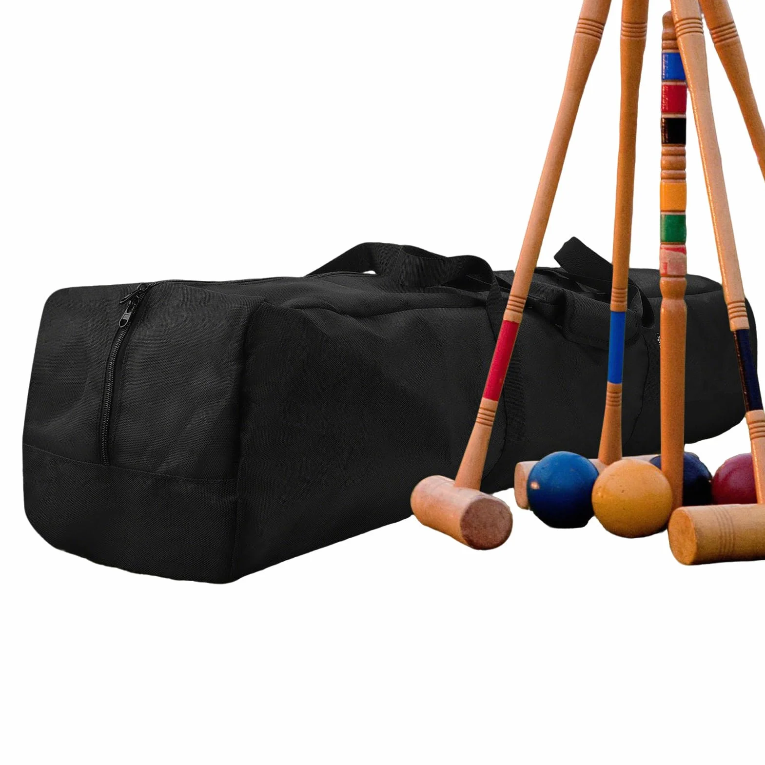 Sac de croquet – Sac de transport d'équipement de sport robuste, grande poignée pour pelouse en plein air