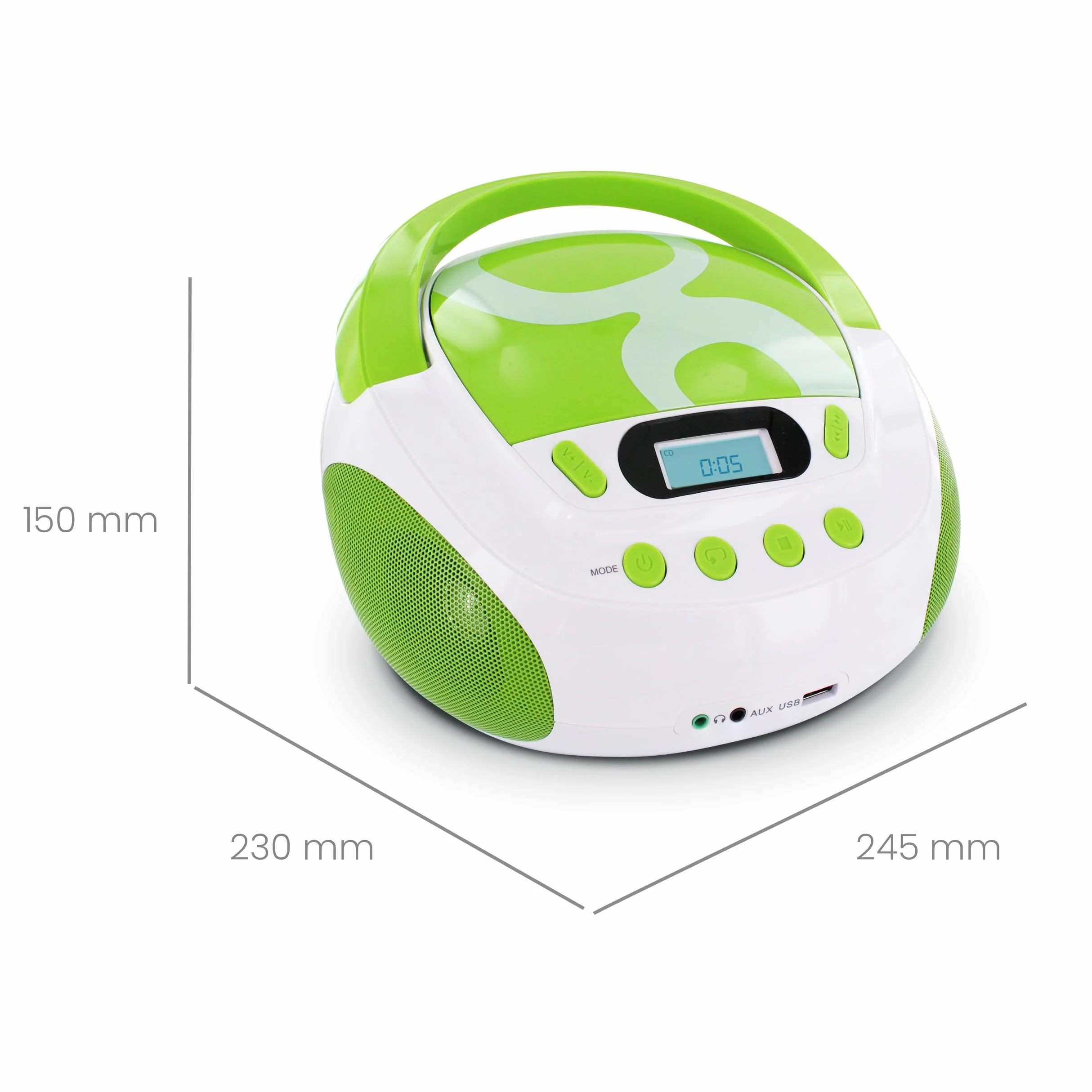 METRONIC Gulli Lecteur CD-MP3 avec Port USB Vert