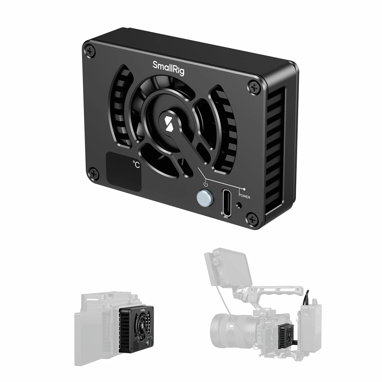 SMALLRIG Système de Refroidissement Externe pour Sony/pour Canon/pour FUJIFILM, Fan à Clipser avec Module de Refroidissement TEC pour ZV-E10/A7 IV/A6700/FX3, pour R5/R6, pour X-T4/X-S10, etc. - 4815