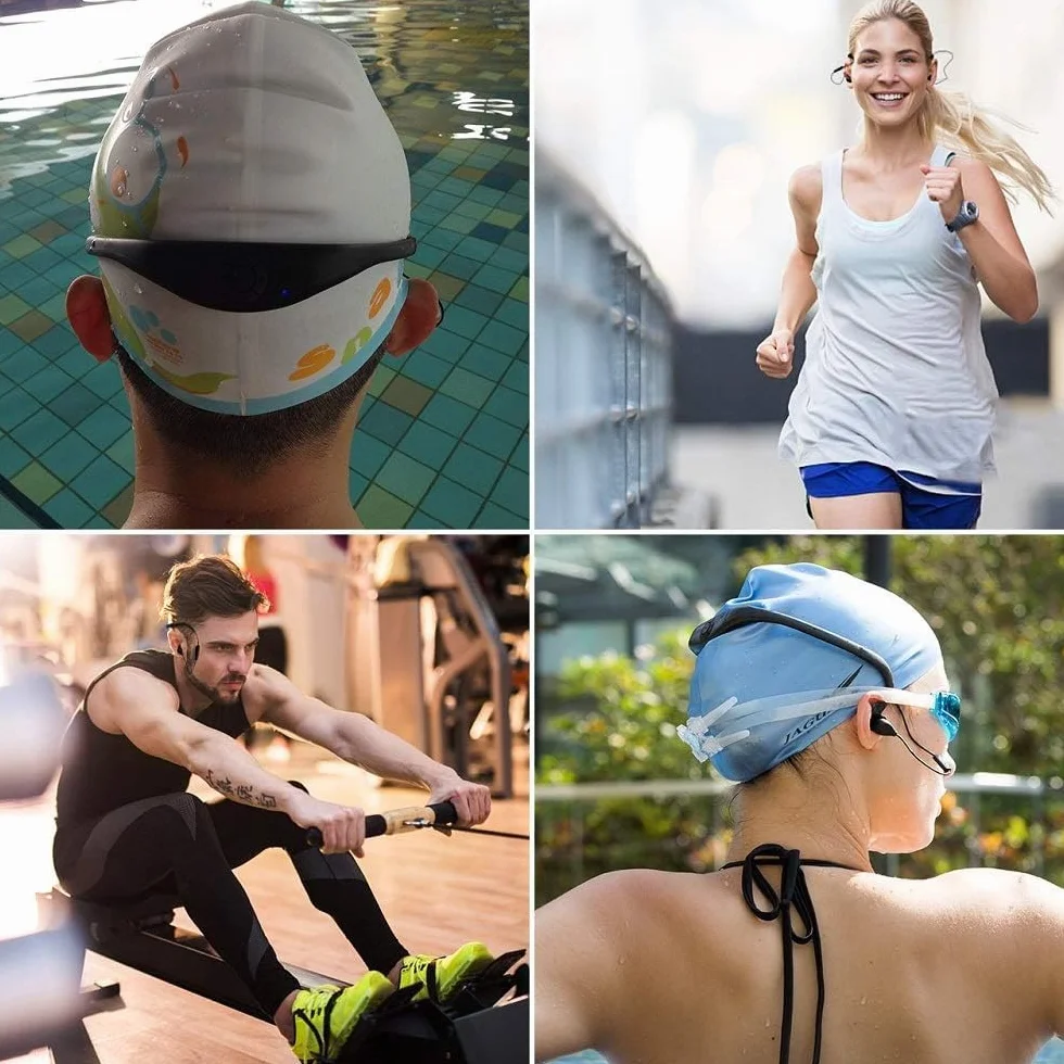 Tayogo Natation étanche mp3 Player Bluetooth Casque IPX8 sous-marin 8 Go Lecteur Musique Charge magnétique Silicone 10h