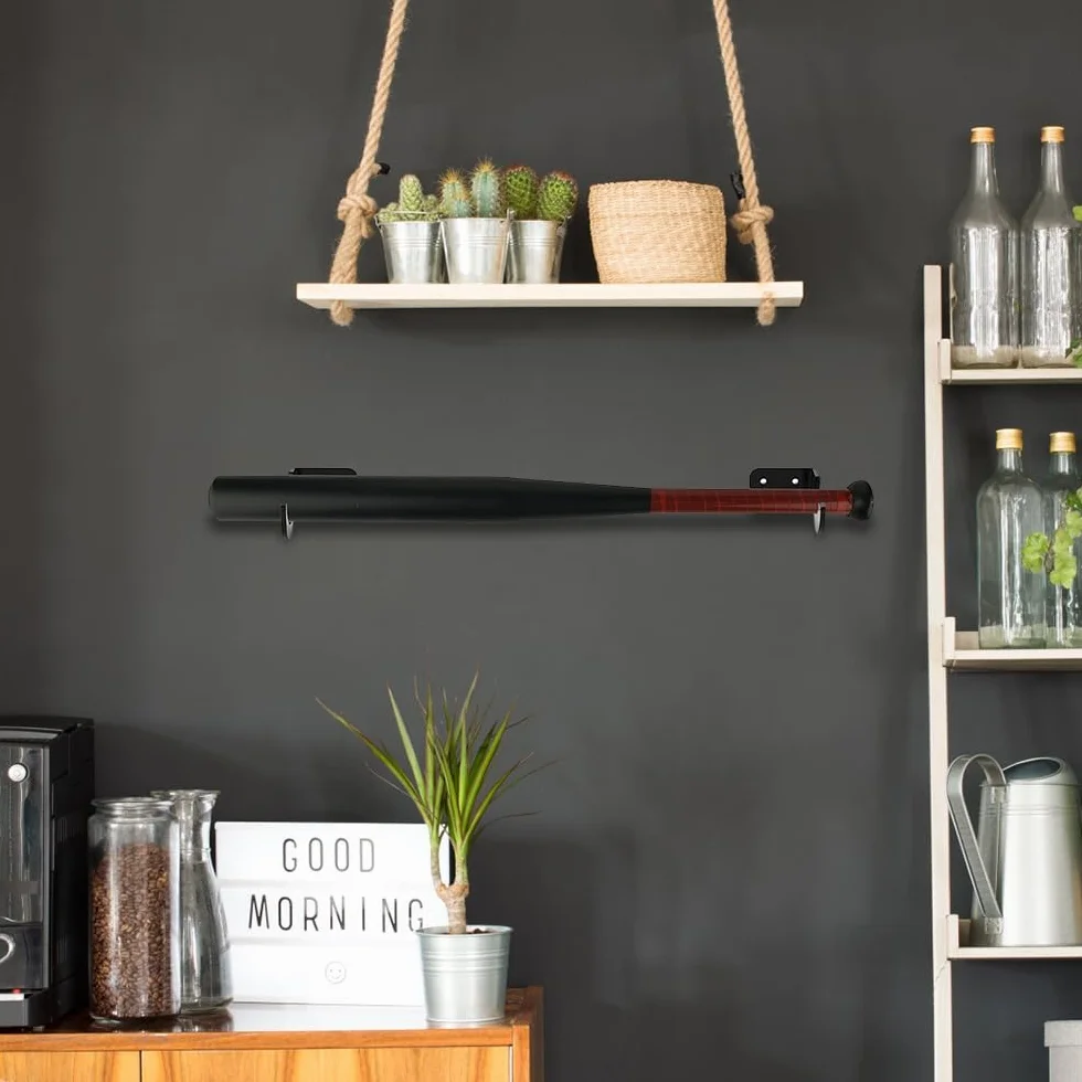 Présentoir Muraux pour Batte Baseball en Acrylique avec Vis Cachées