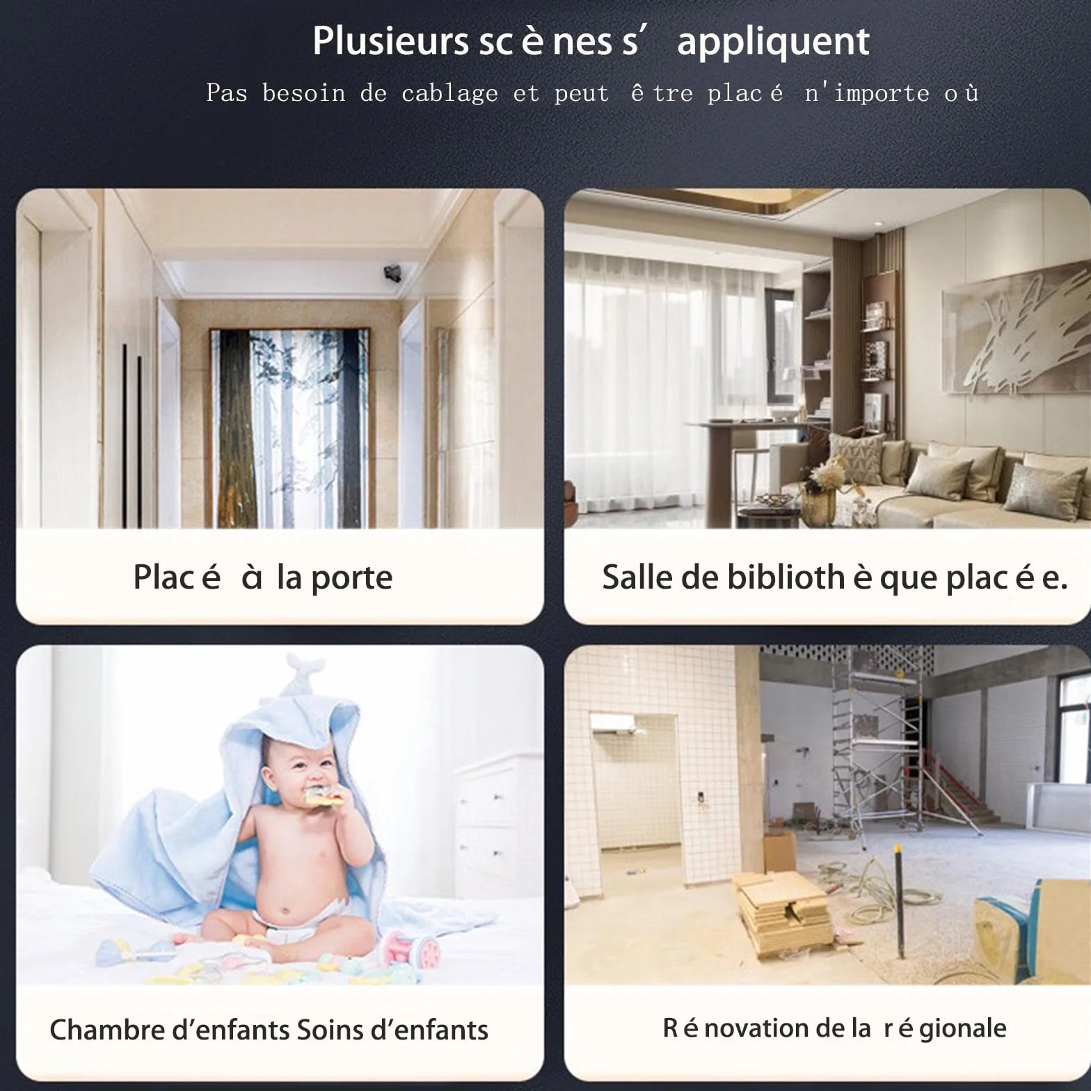 Mini Caméra Espion WiFi sans Fil 1080P Petite Détection de Mouvement Surveillance Invisible 2.4GHz