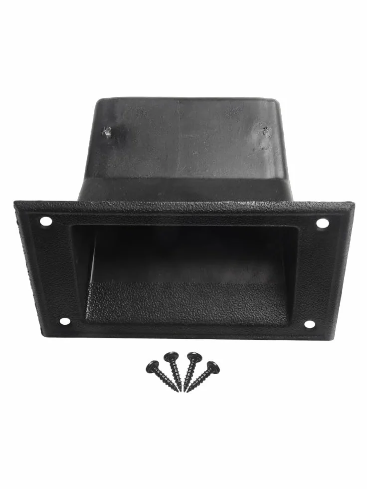PS12981 Lot de 2 poignées de haut-parleur portables avec design encastré en plastique pour faciliter le transport et le montage sécurisé