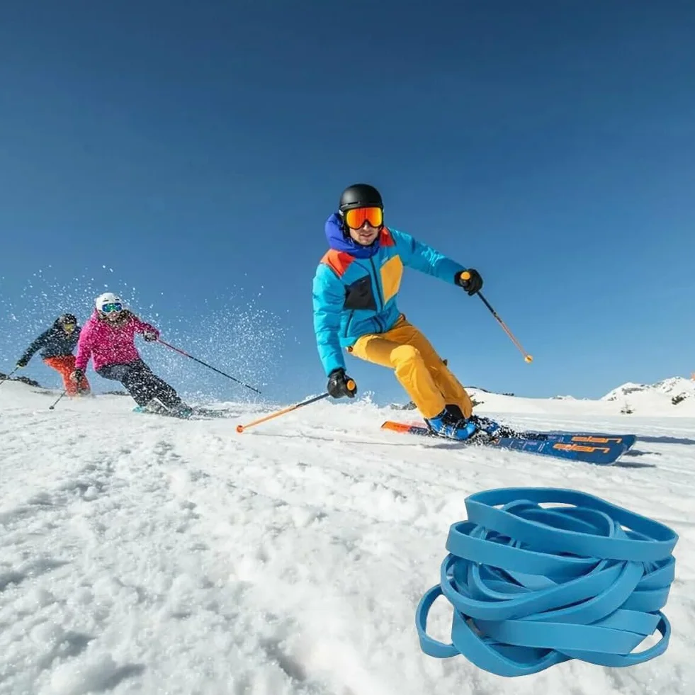 Tokaneit Snowboard Fixations 30 Pièces Sangle de Frein en Caoutchouc Accessoires de Ski