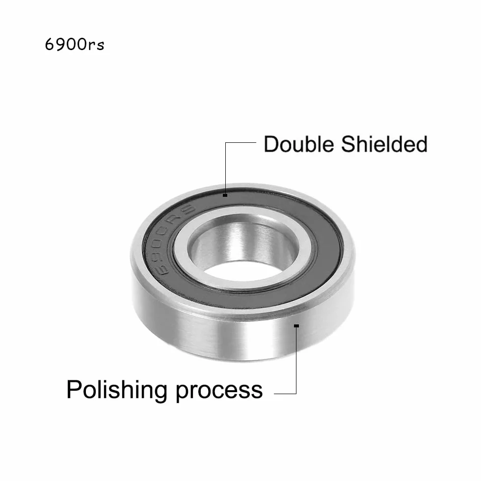 6900-2RS Ball Bearings 10x22x6 mm Rubber Seal Deep Groove Double Shielded for Skateboarding Inline Skates