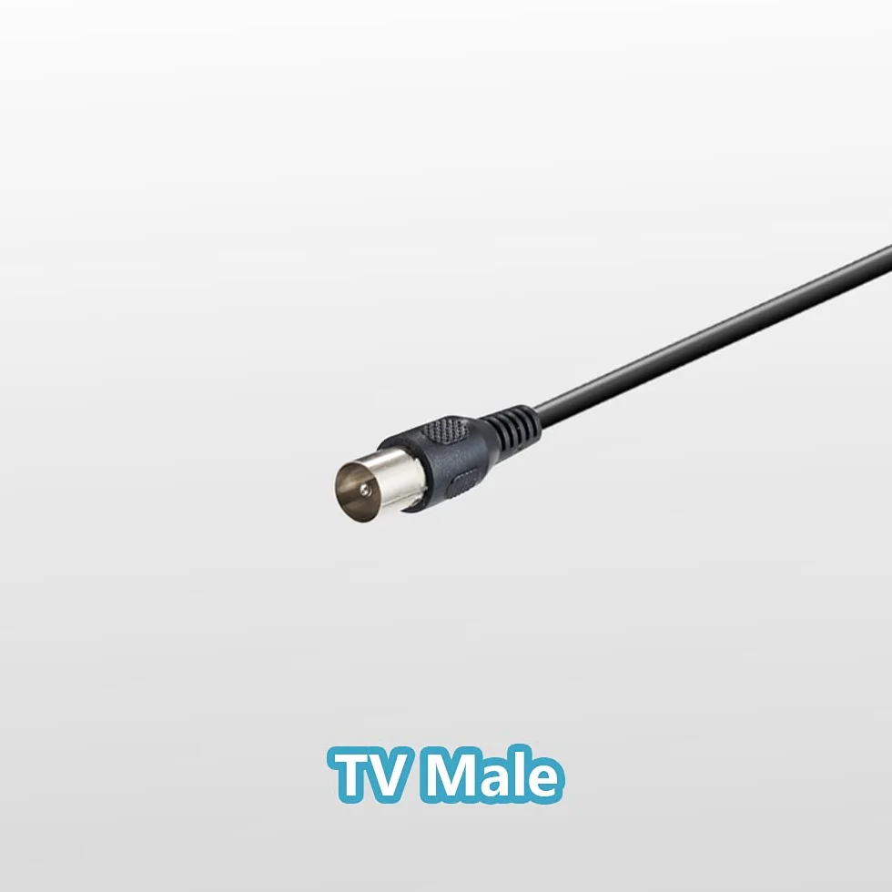 Vecys Antenne DVB-T HDTV pour Smart TV Numérique Intérieure 2dBi avec Base Magnétique Connecteur TV Mâle VHF UHF Mini Antenne TV 1.5m Câble Coaxial RG174 pour DVD LCD Appareils DVB-T