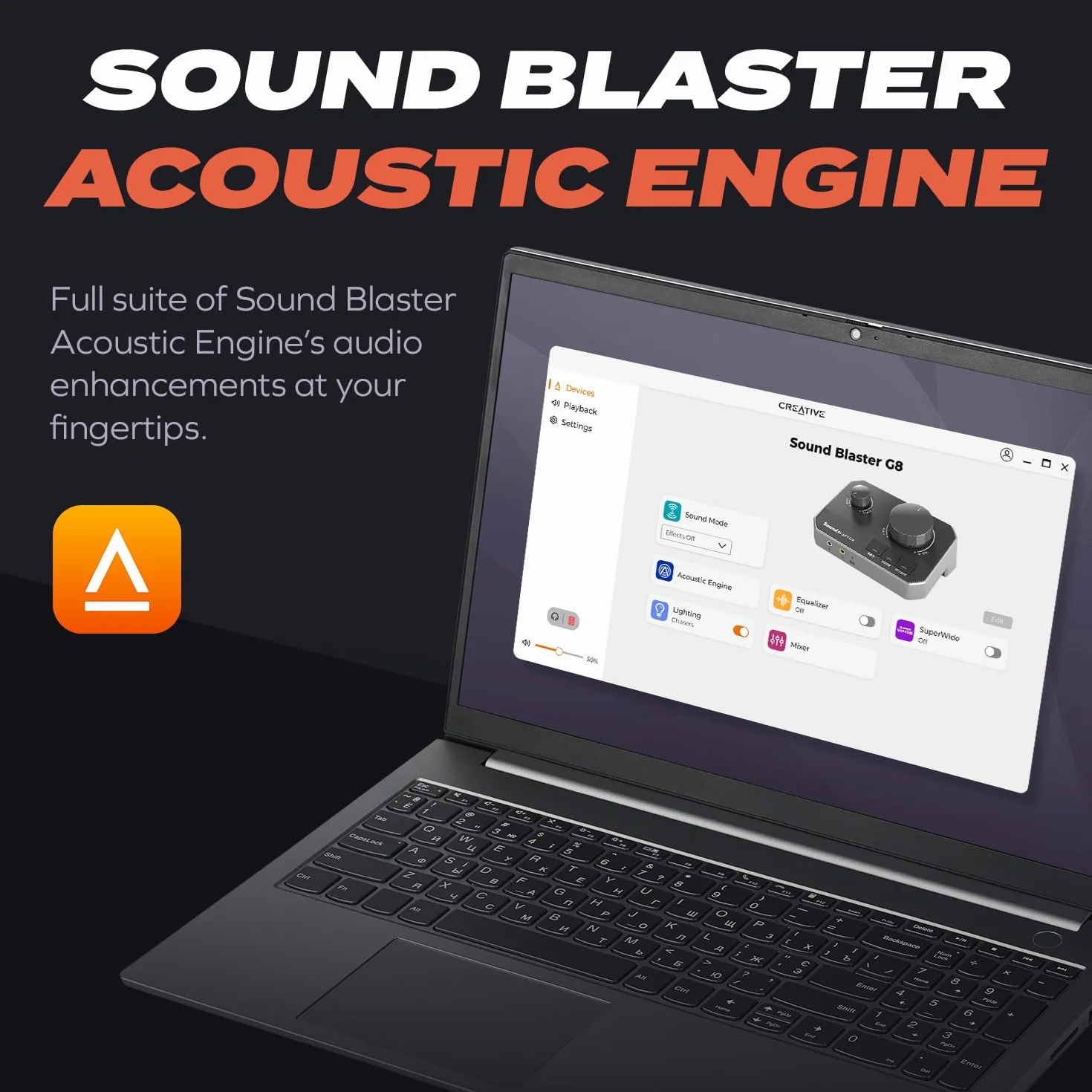 Sound Blaster G8 – DAC USB Gaming Hi-Res avec mixage Audio USB Double et Acoustic Engine entièrement Personnalisable et égaliseur à 10 Bandes.