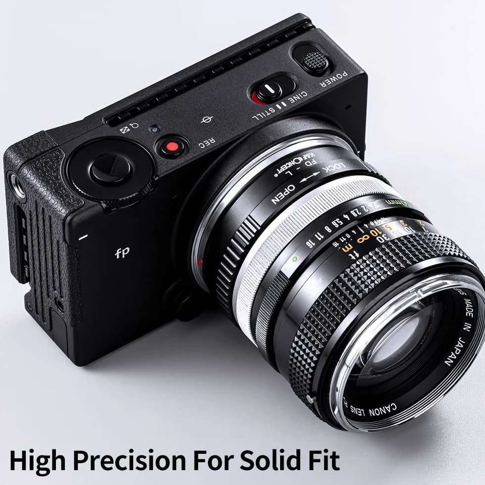 K&F CONCEPT Bague d’Adaptation Compatible avec Utiliser Objectifs compatibile Con Canon FD sur Appareils Photo L, Bague Adaptatrice Manuelle FD-L