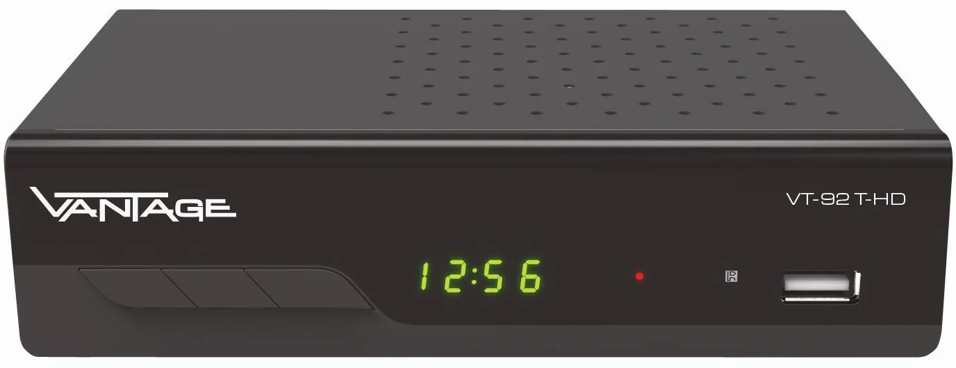 Vantage VT92 T-HD Récepteur DVB T2 HEVC USB HDMI Péritel Mediaplayer Noir