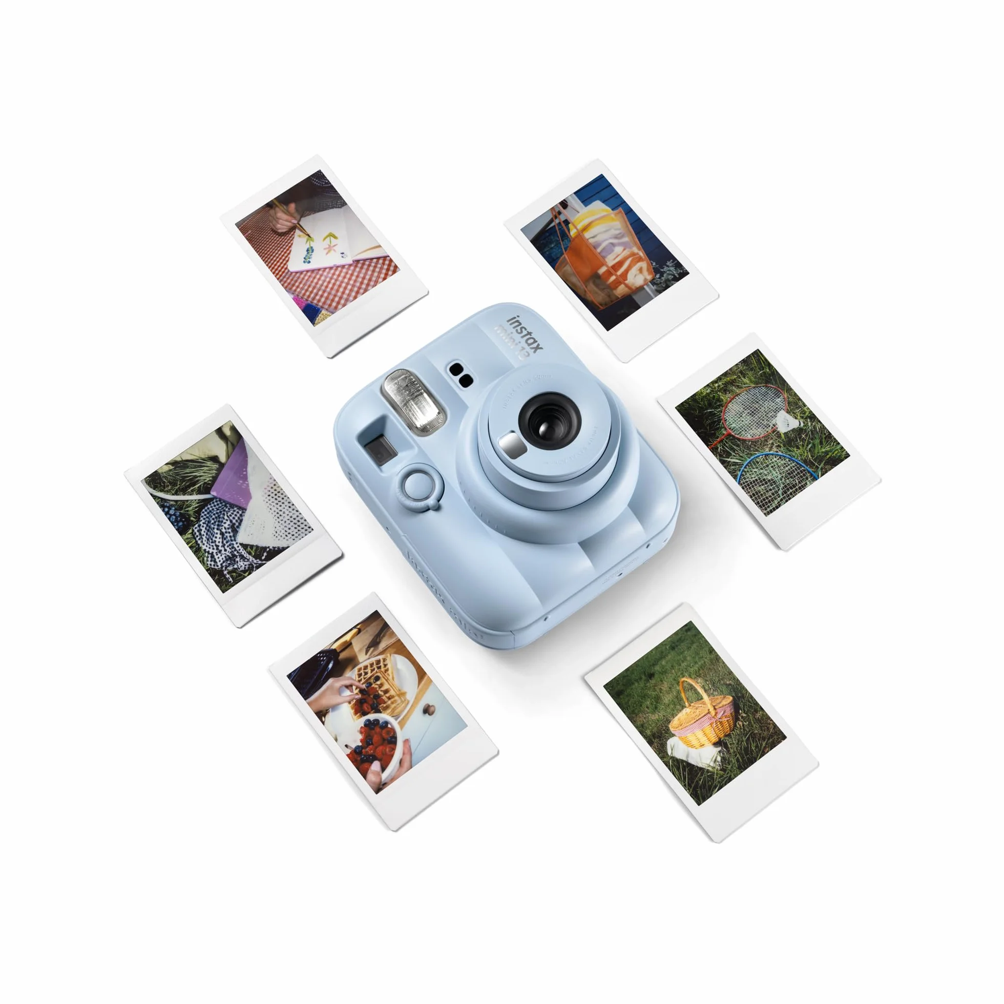 Appareil Photo instantané instax Mini 13 avec Flash Automatique intégré, Miroir pour Selfies intégré, Mode Gros Plan et retardateur, Bleu Glacé