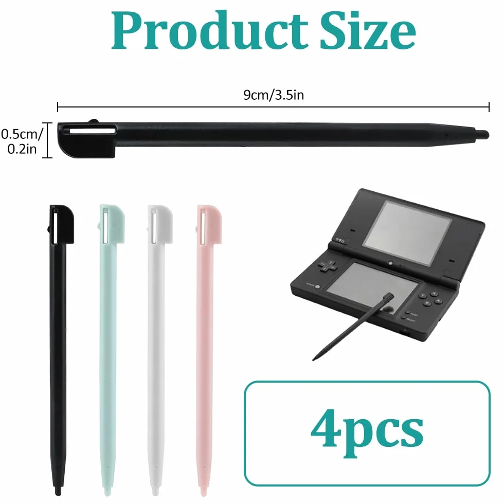 Lot de 4 stylets pour NDSL, Nintendo DS Lite, stylet pour NDS DS Lite, DSL, NDSL, Console de jeu, Stylet en plastique