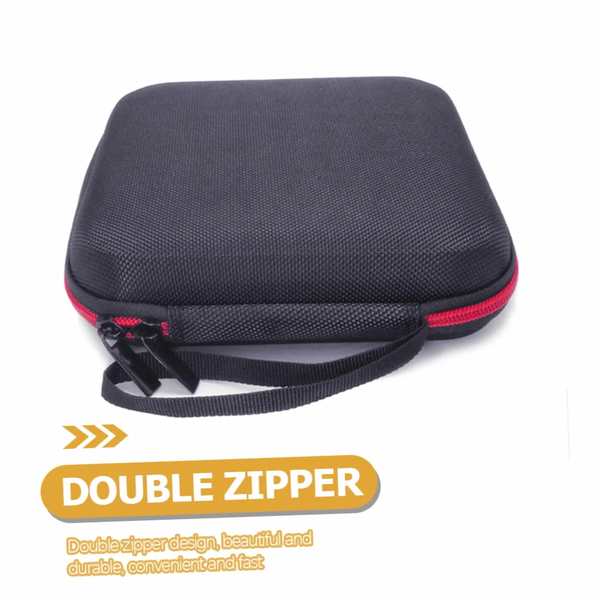 HEMOTON Pochette de Rangement Résistant aux Chocs Toucher Confortable Étui de Protection en Eva Noir Lecteur DVD pour Écouteurs et Câbles USB en Voyage