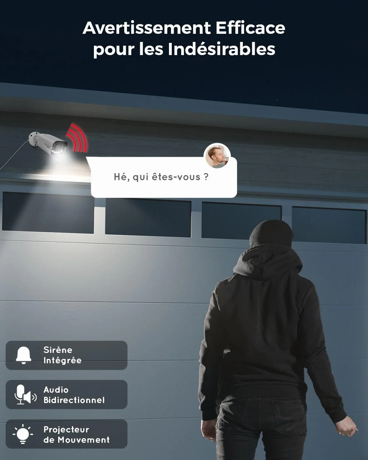 Reolink 4K Caméra de Surveillance Extérieure PoE avec Zoom Optique 5X, Vision Nocturne en Couleur, Audio Bidirectionnel, Détection de Personne/Véhicule, Alerte de Mouvement, Time-Lapse, RLC-811A