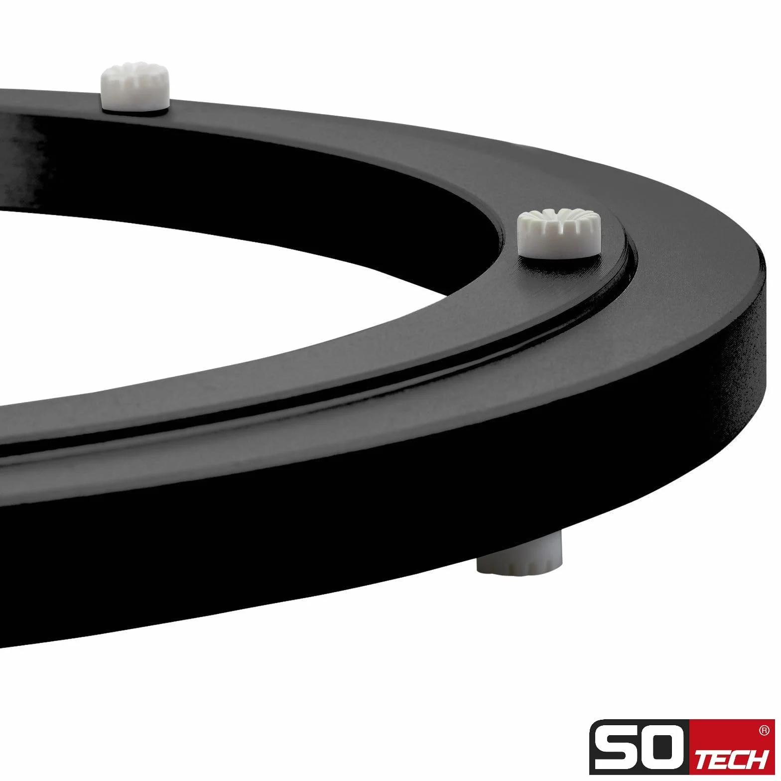Couronne tournante en aluminium noir Ø 391 mm, charge maximale 100 kg, anneau de rotation robuste, sur roulement à billes, inoxydable Plateau tournant pour table tournante