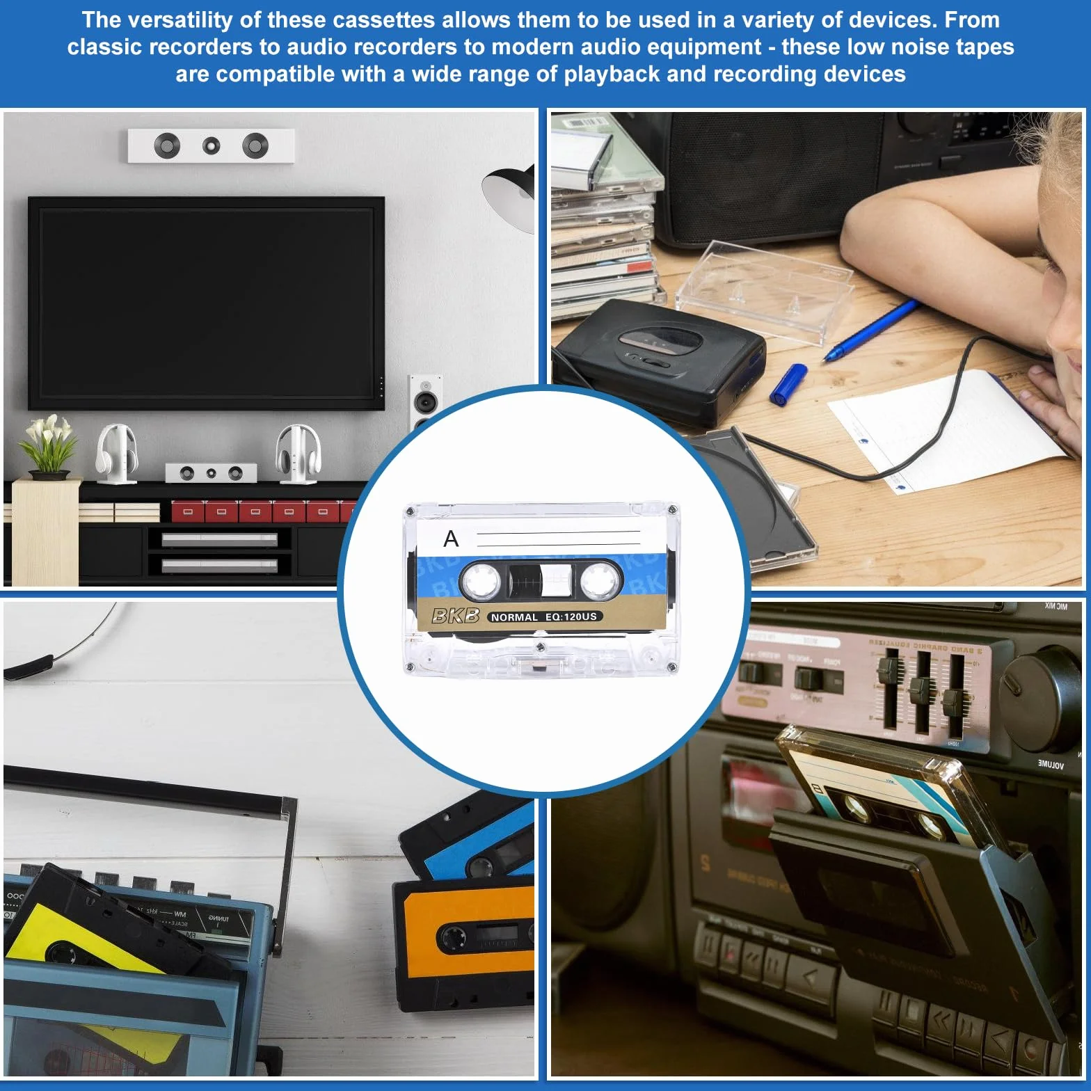 Bandes vierges pour microcassettes: 10 pièces Audio Cassette Tapes, 60 minutes d'enregistrement, parfait pour les conférences et les séminaires - Enregistrement audio de haute qualité avec