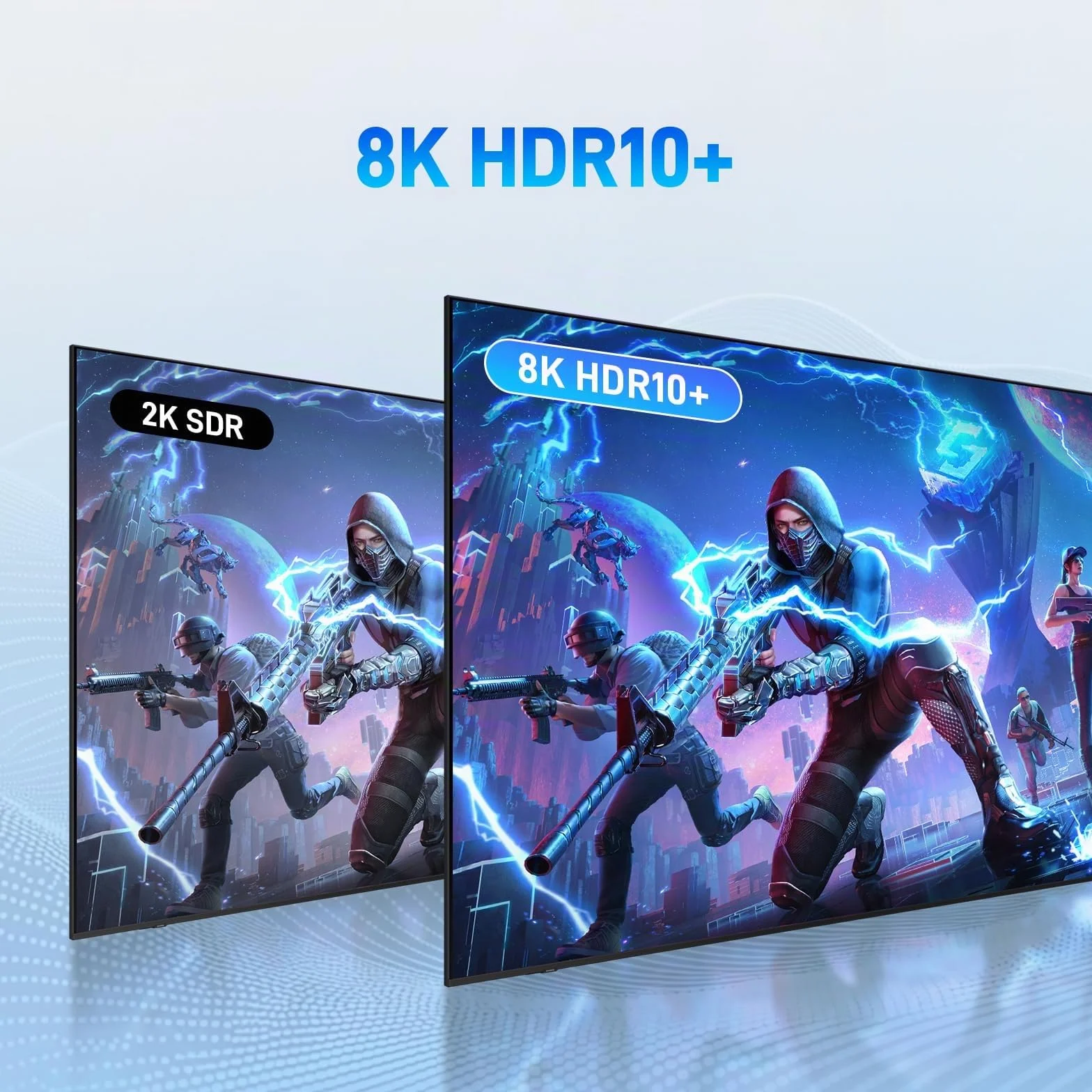 FIBBR 8K HDMI 2.1 Câble Optique 10M, 48Gbps Ultra Rapide HDMI Câble Actif AOC, 8K@60Hz 4K@120Hz/144hz eARC HDCP 2.2 et 2.3 Dynamic HDR Dolby Sound pour Home Cinéma, Amateurs de Jeux, Vidéo HD