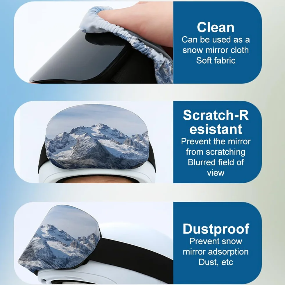 Housse de Protection pour Lunettes de Ski en Microfibre, Anti-Rayures, Unisexe