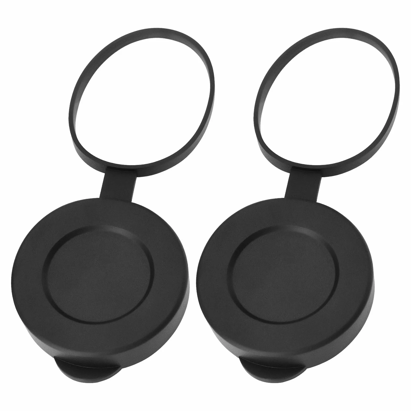 2 Pièces Capuchons d'objectif en Caoutchouc Couvercle de Protection d'objectif Compatible avec 8x42 10x42 12x42 Jumelles Monoculaires, Noir