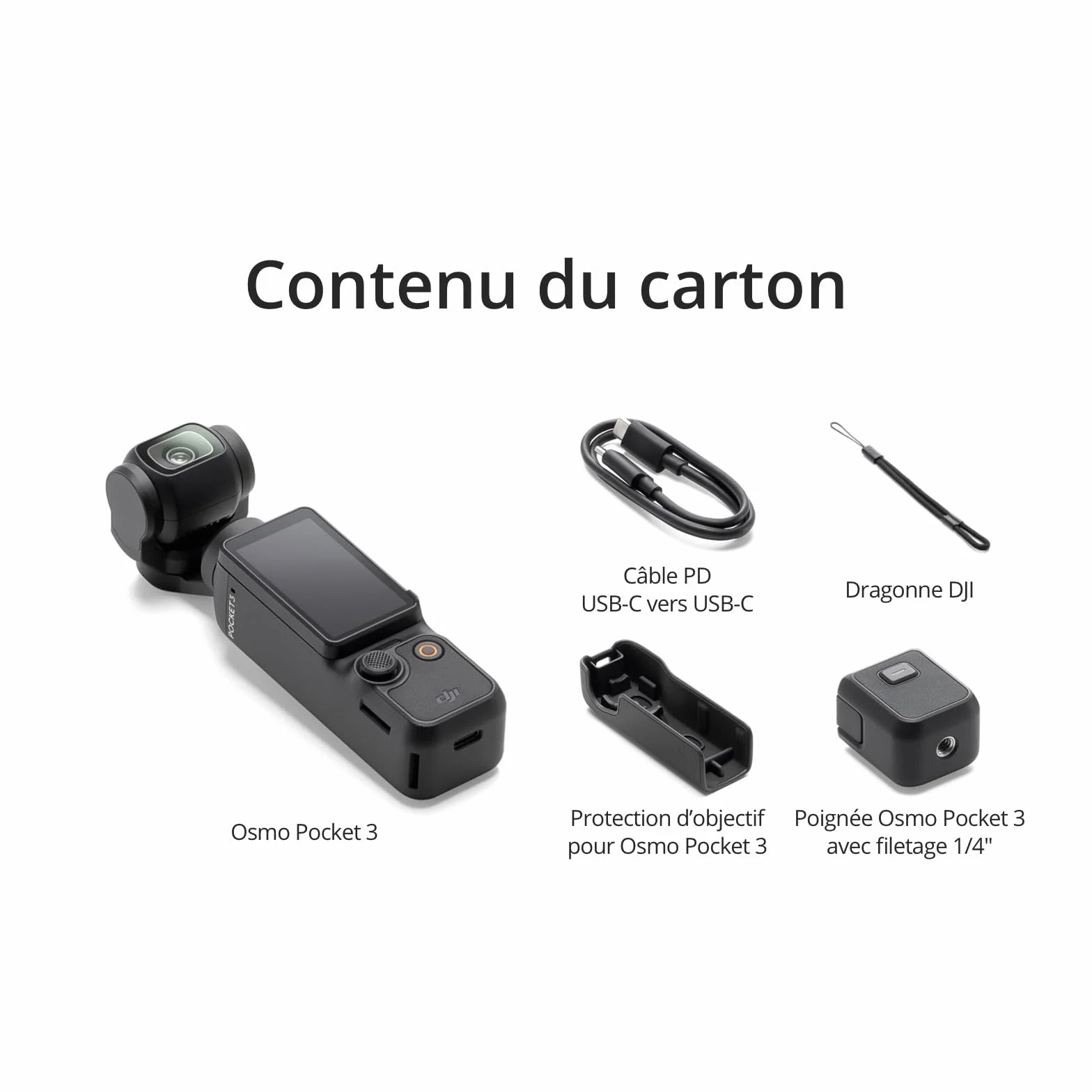 DJI Osmo Pocket 3, Caméra Numérique 4K/120 ips, Stabilisation 3 Axes, Écran Tactile Rotatif 2"