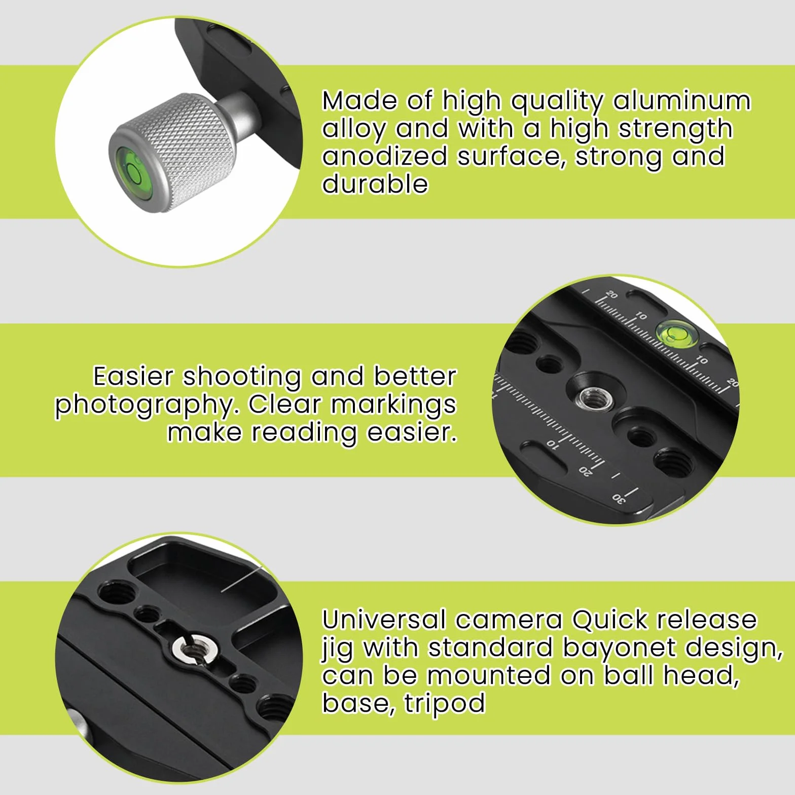Pince à changement rapide de 90 mm pour Arca-Swiss, QR-90N Quick Release Plate Clamp, pince en métal, plaque à dégagement rapide, trépied universel