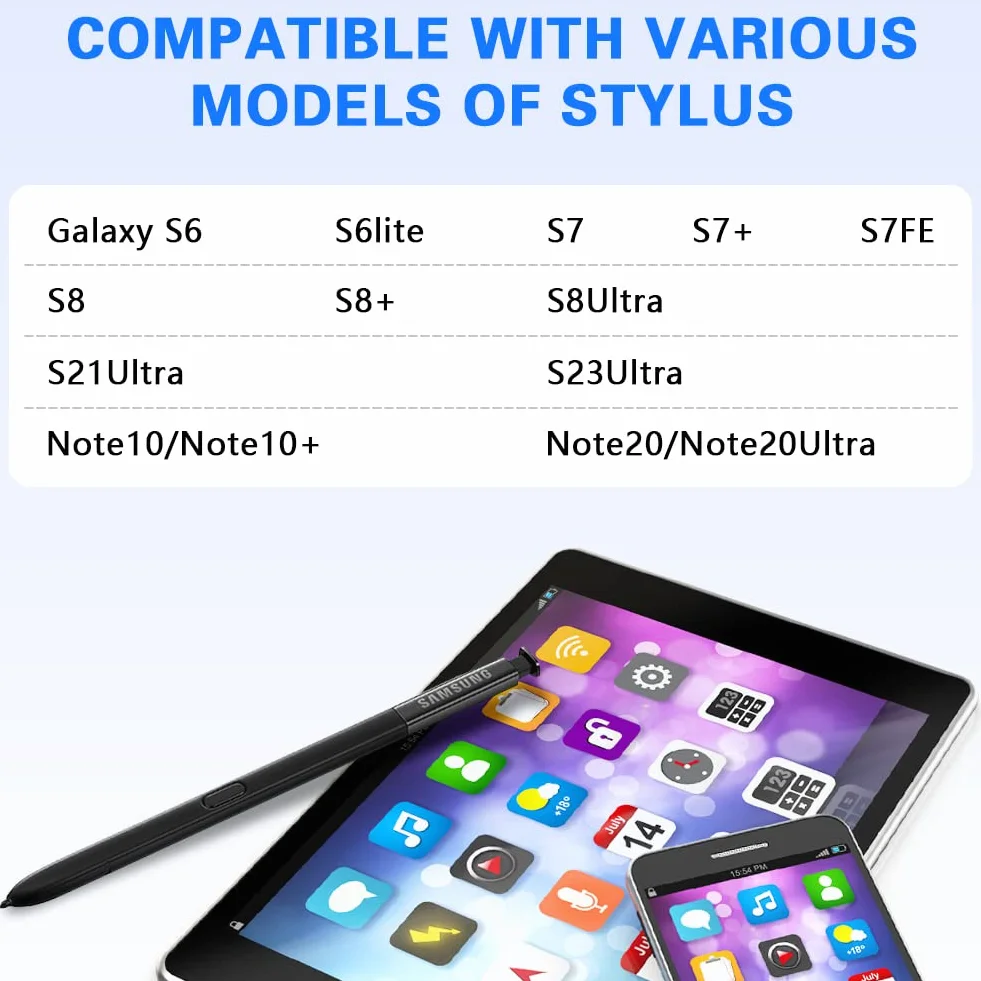 Flintronic Pointes de Stylet Tactile de Remplacement, Pointes de Remplacement avec Outil pour Samsung Galaxy S6/S6lite/S7/S7+/S7FE/S8/S8+/S8Ultra/S21Ultra/S22Ultra/S23Ultra/Note10/Note20, 10Pièces