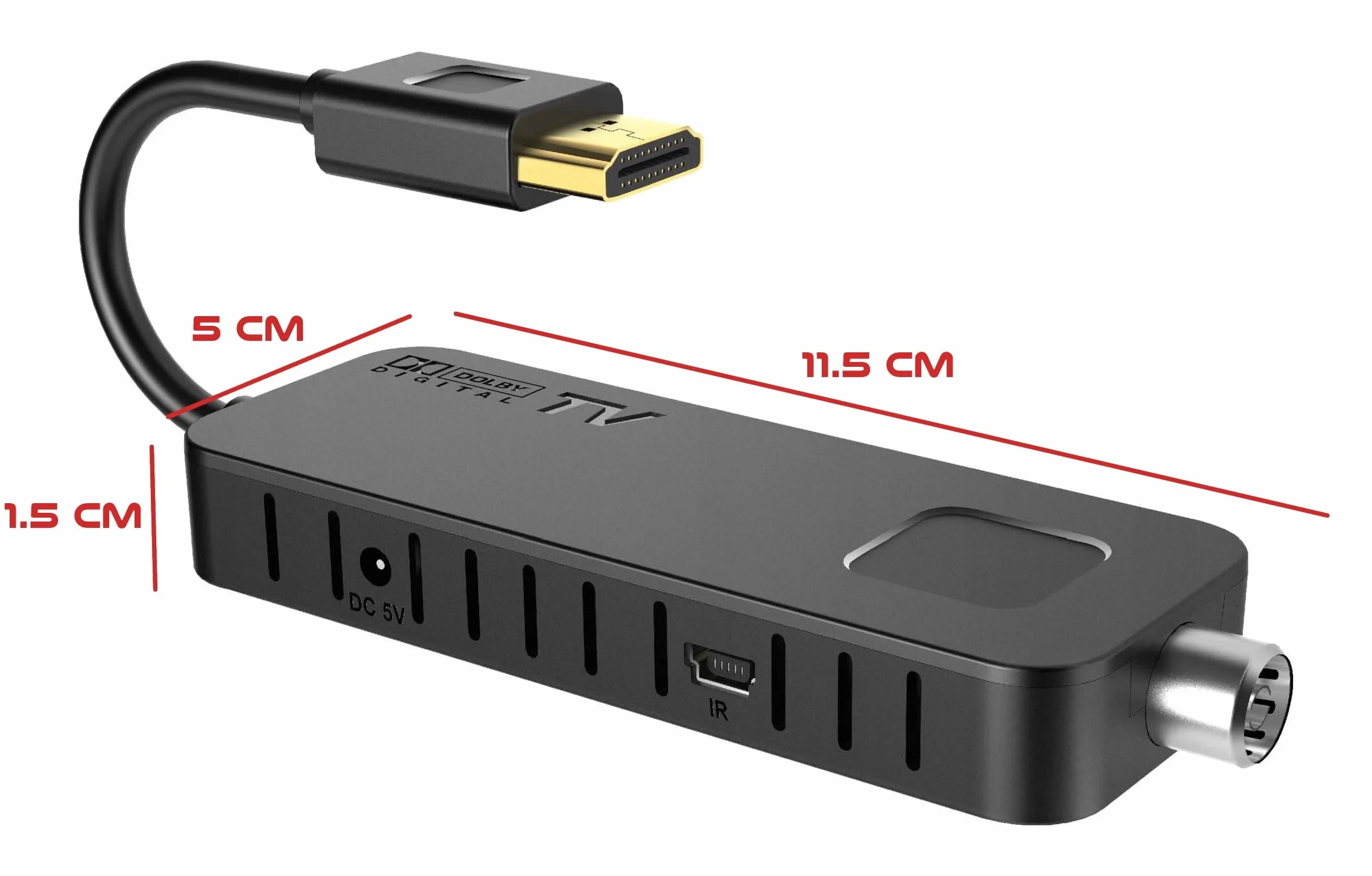 DEKO Boitier TNT HD DVB-T2 HEVC Stick HDMI USB 10 Bit WiFi Multimédia PVR 2in1