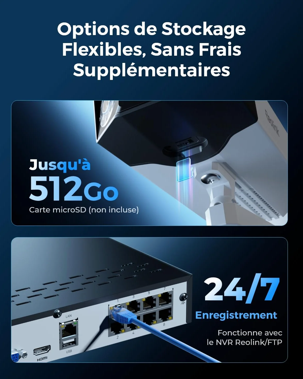 Reolink 16MP Caméra Surveillance PoE, Double Objectif Vue Panor à 180°, Suivi Mouvement, Vision Nocturne Couleur, Détection Personne/Véhicule/Animal, Audio Bidirectionnel, Etanche IP67, Duo 3 PoE