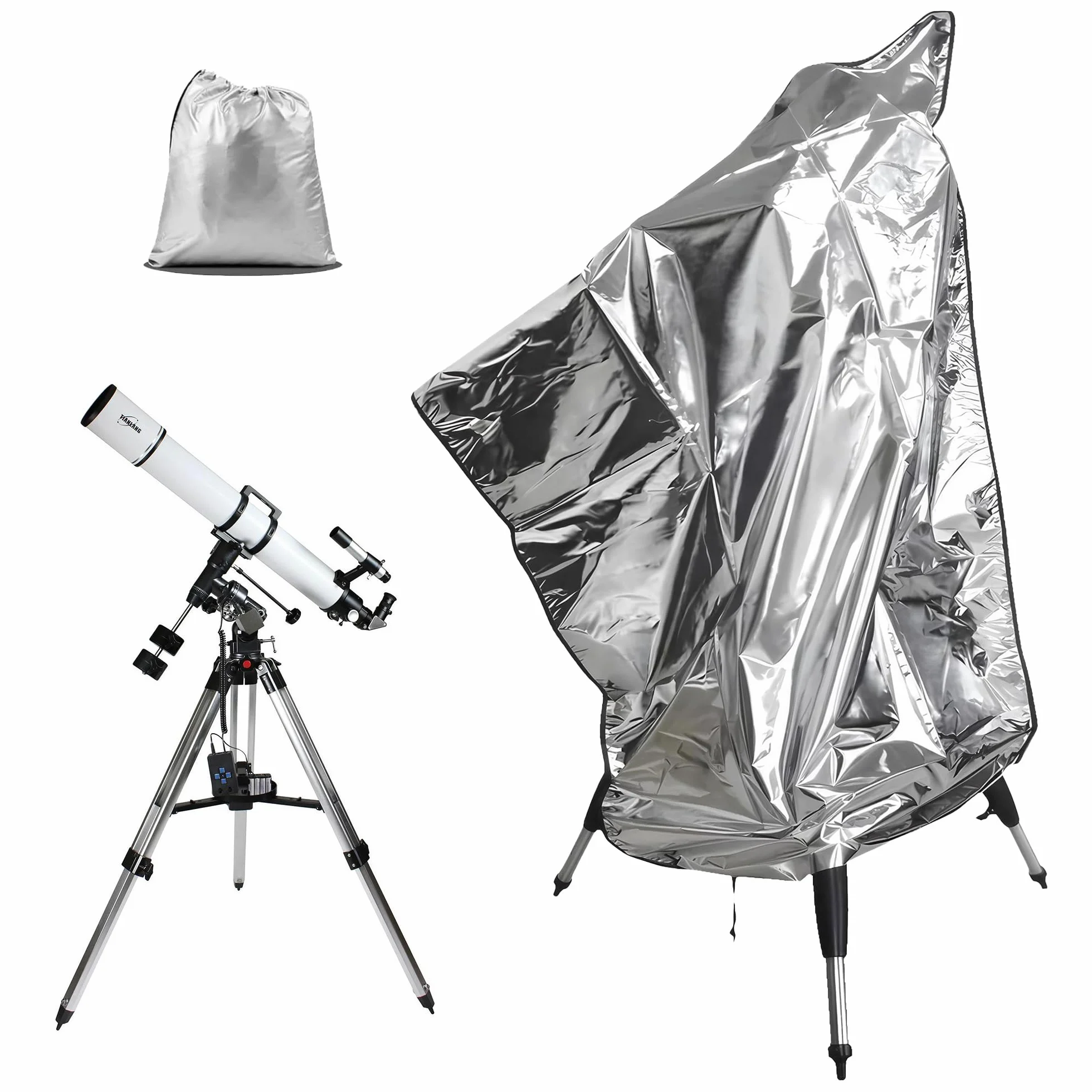 Housse télescopique de protection 120x160 cm étanche poussière coupe-vent extérieur
