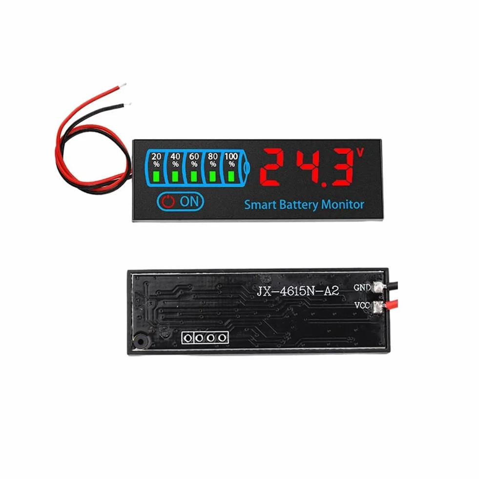 18650 Li-Ion Lipo Lithium Test 7-55V Acide Batterie Indicateur de Niveau Testeur LEDAffichage Compteur Module Capacité Tension Compteur,C