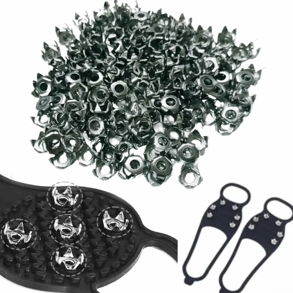 Crampons à glace de rechange en acier pour trail running et bottes de neige