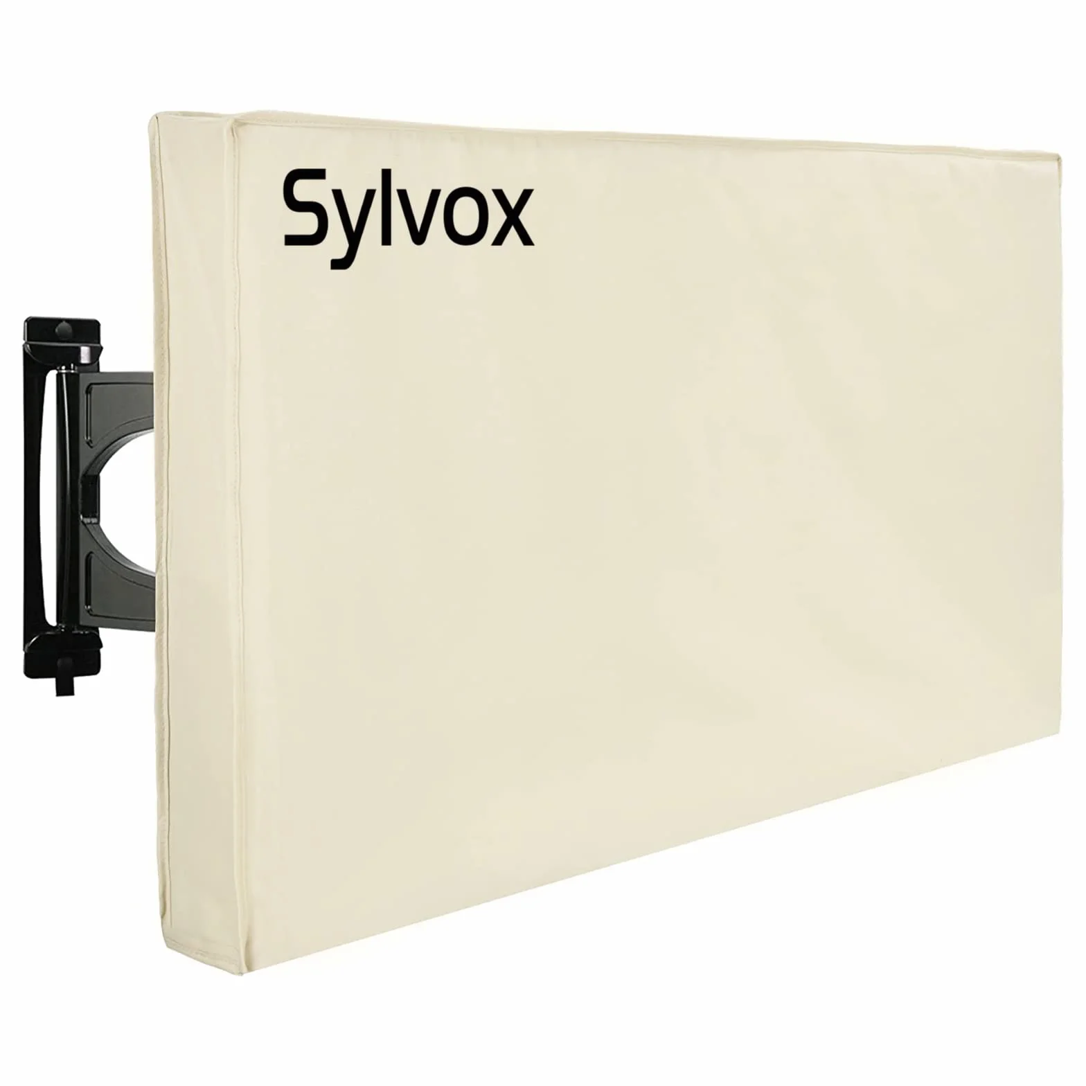 SYLVOX 55 pouces Housse Étanche TV Extérieur, Couverture Complète Inférieure, Housse TV Écran Plat Antipoussière avec Poche Télécommande Tissu Oxford
