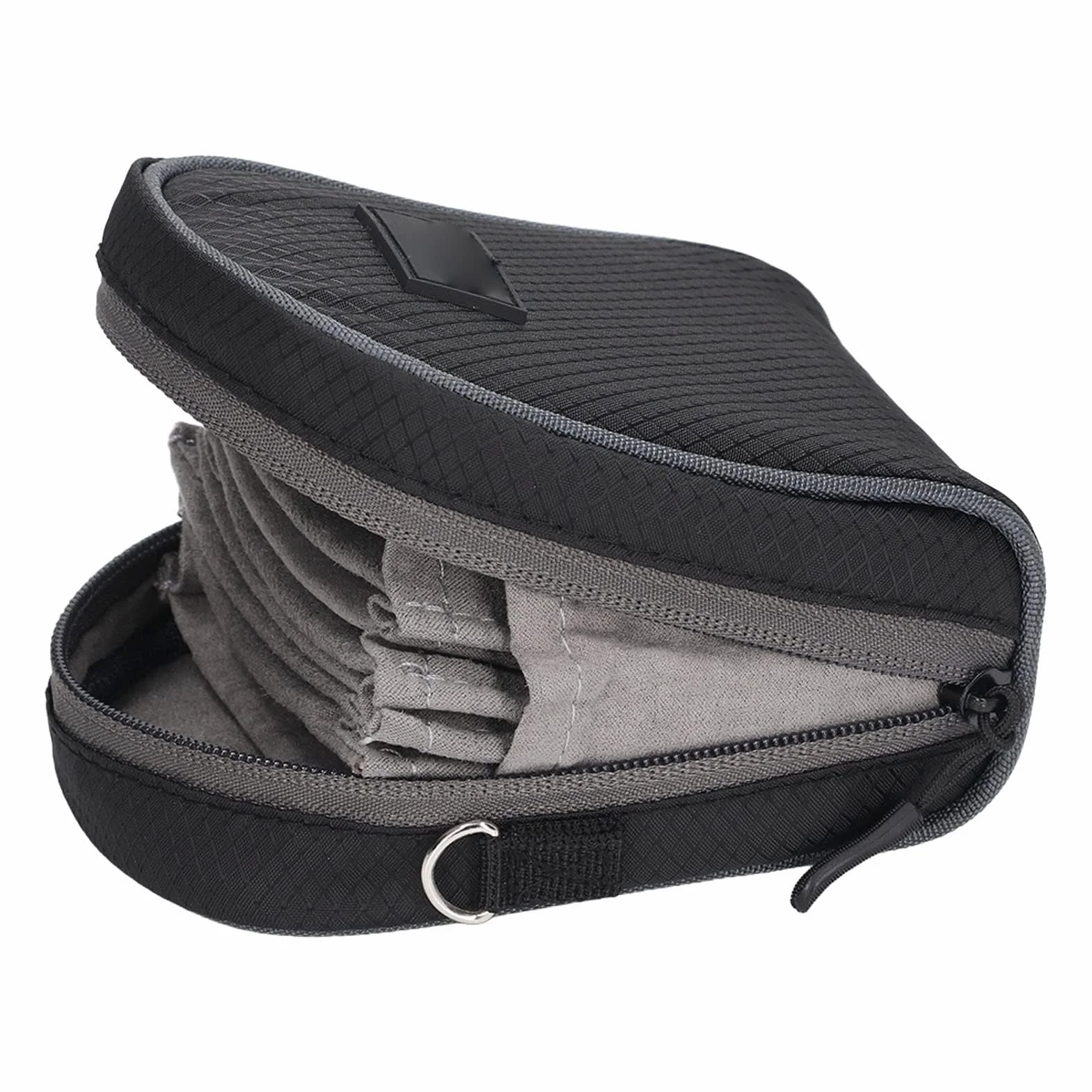 Dpofirs Pochette de Filtre D'objectif à 8 Poches pour Jusqu'à 95 Mm, Pochette de Filtre D'objectif de Voyage, étui de Filtre étanche à la Poussière et à l'eau avec Bandoulière