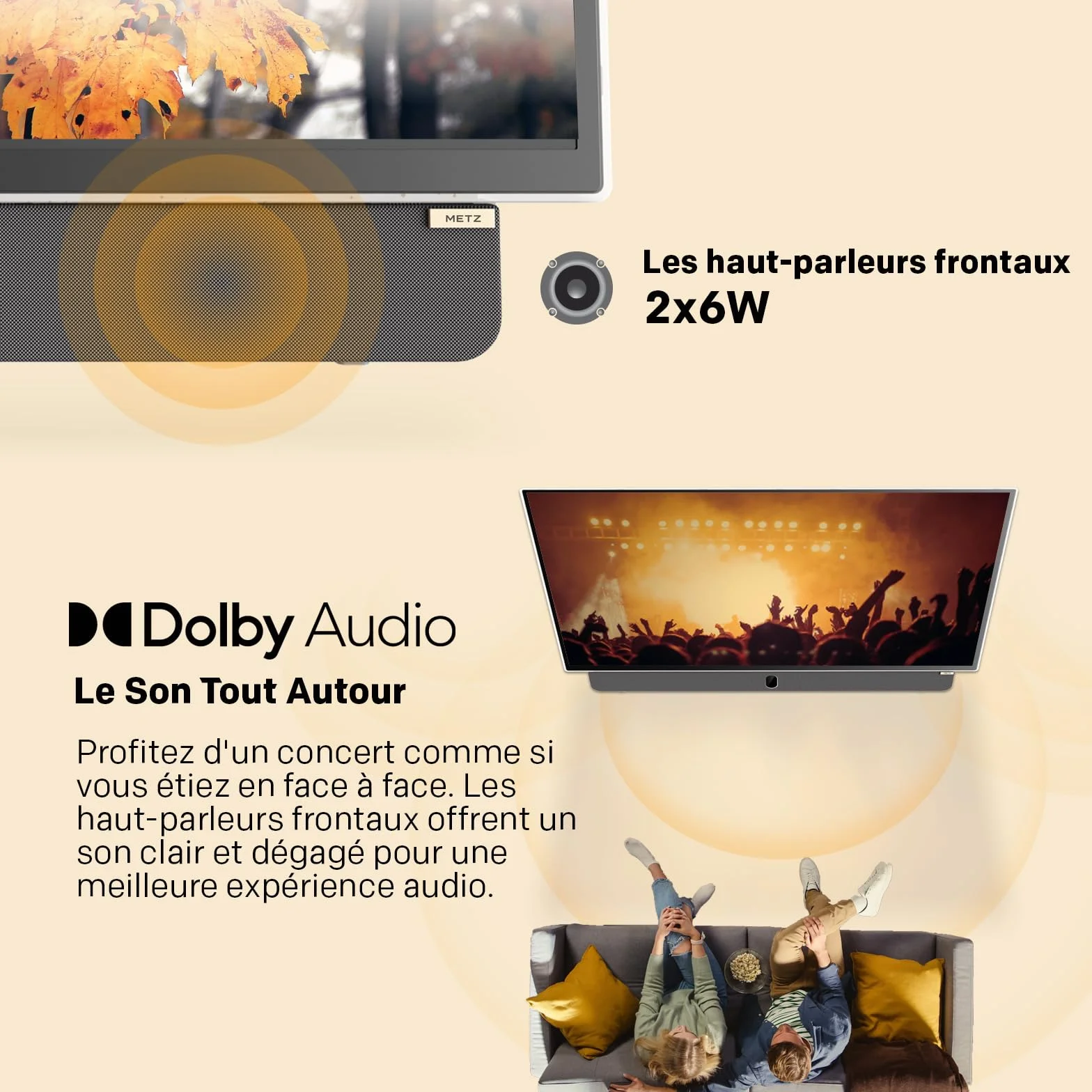 Metz TV Portable 24 Pouces (60 cm) Smart Google TV FHD avec Batterie Intégrée Poignée HDR 10 Chargeur Voiture 12V Ecran Anti-reflet Dolby Audio HDMI USB Bluetooth Wi-FI (24MPE7000 Blanc)