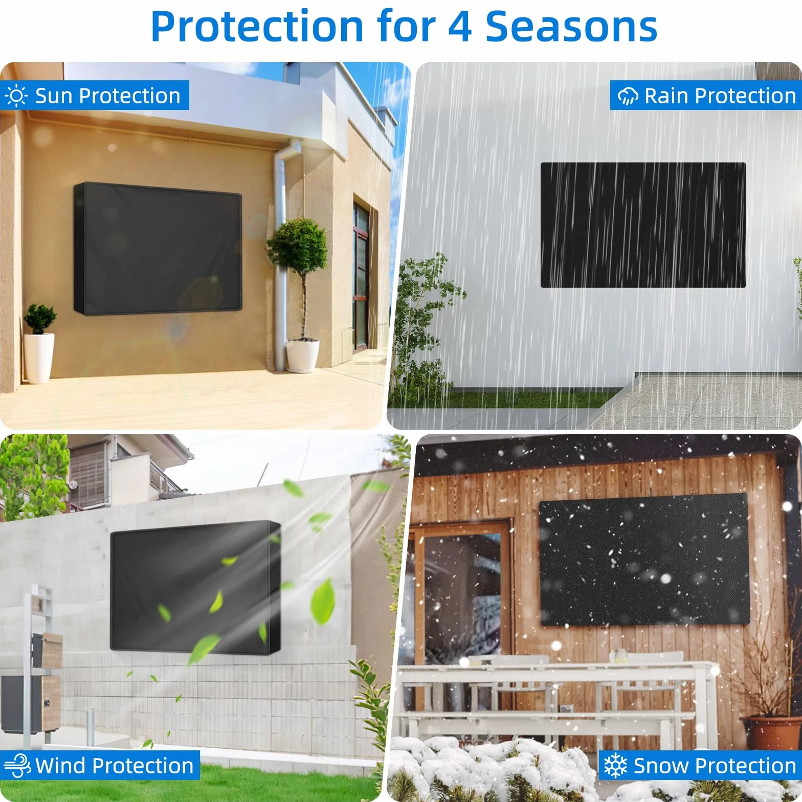 Bonna Housse de protection rabattable TV 40-43 pouces 600D Oxford 100x60x12 cm