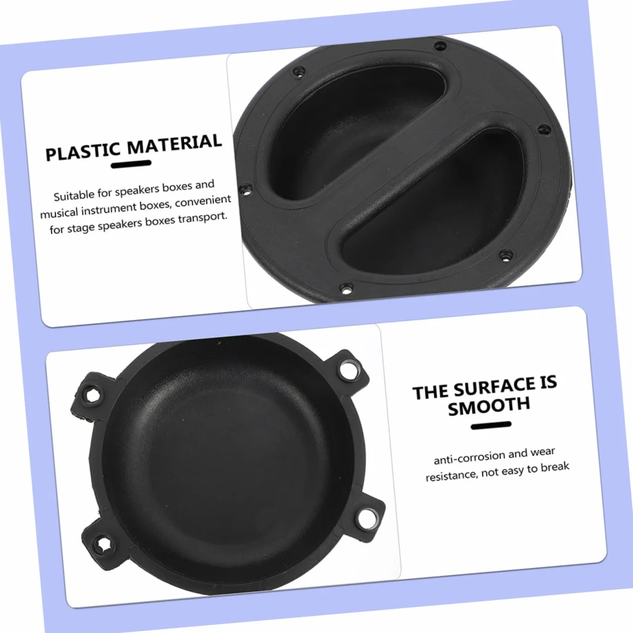 iplusmile Poignées De Haut-Parleur Encastrées Abs 146x38 Mm Lot De 8 pour Réparation Audio Transport Scène Poignée Encastrée Noire Pratique pour Enceintes Professionnelles