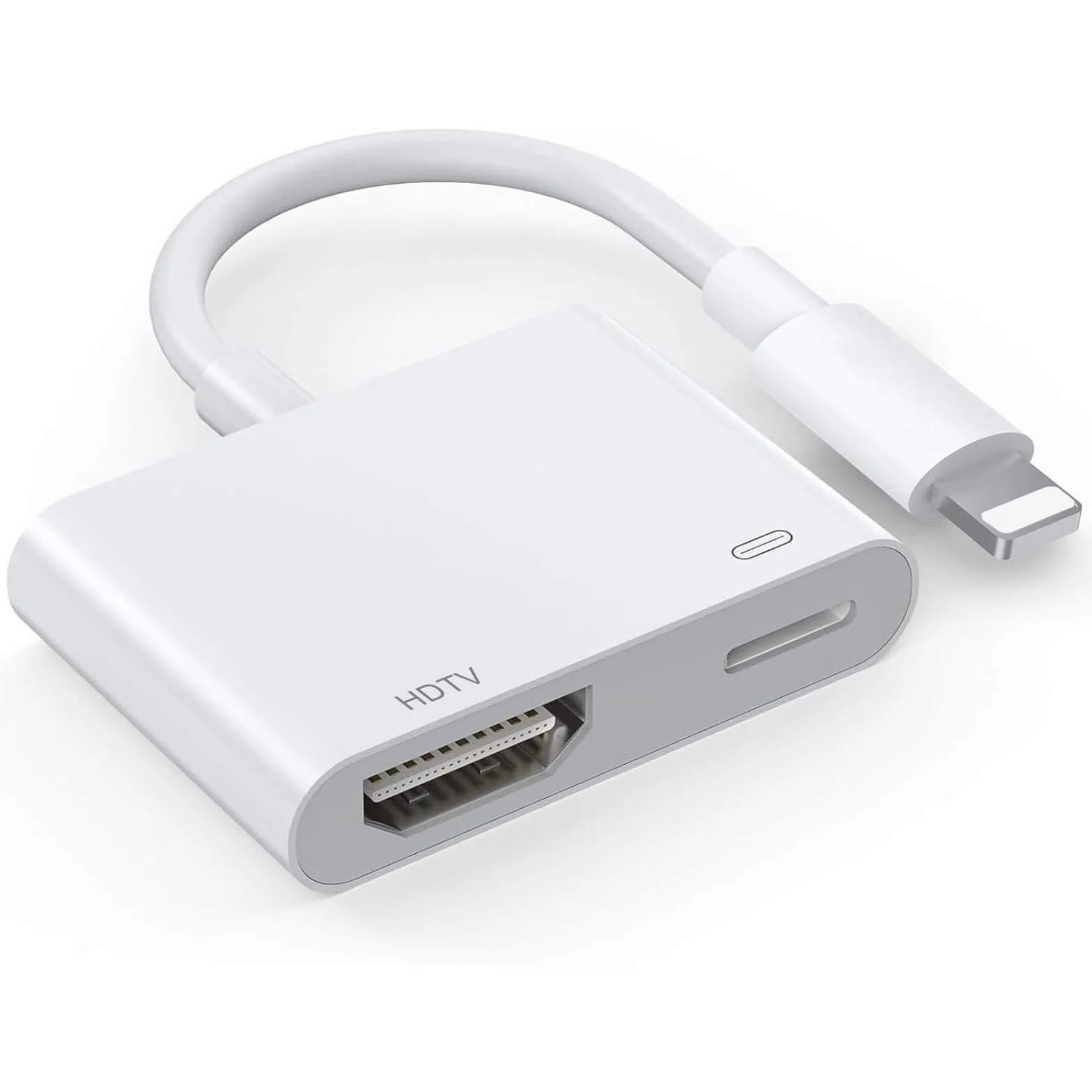 Loydia [Apple MFi Certified] Adaptateur HDMI pour iPhone 1080P Lightning HDMI AV Numérique Adaptateur iPhone HD-MI pour TV/Projecteur/Moniteur/iPad/iPhone14-11 XS, sans Objet pour Netflix