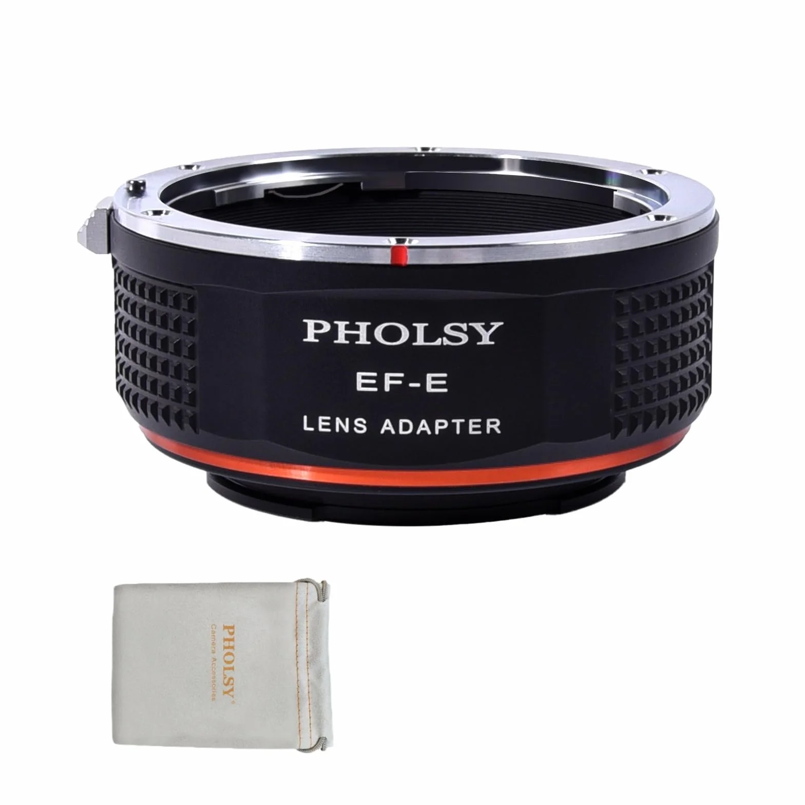 PHOLSY Manuelle Bague d'adaptation pour Objectifs: Compatible avec Les Objectifs Canon EF (EF-S) et Les Boîtiers Appareils Photo Sony E (NEX), EF vers E