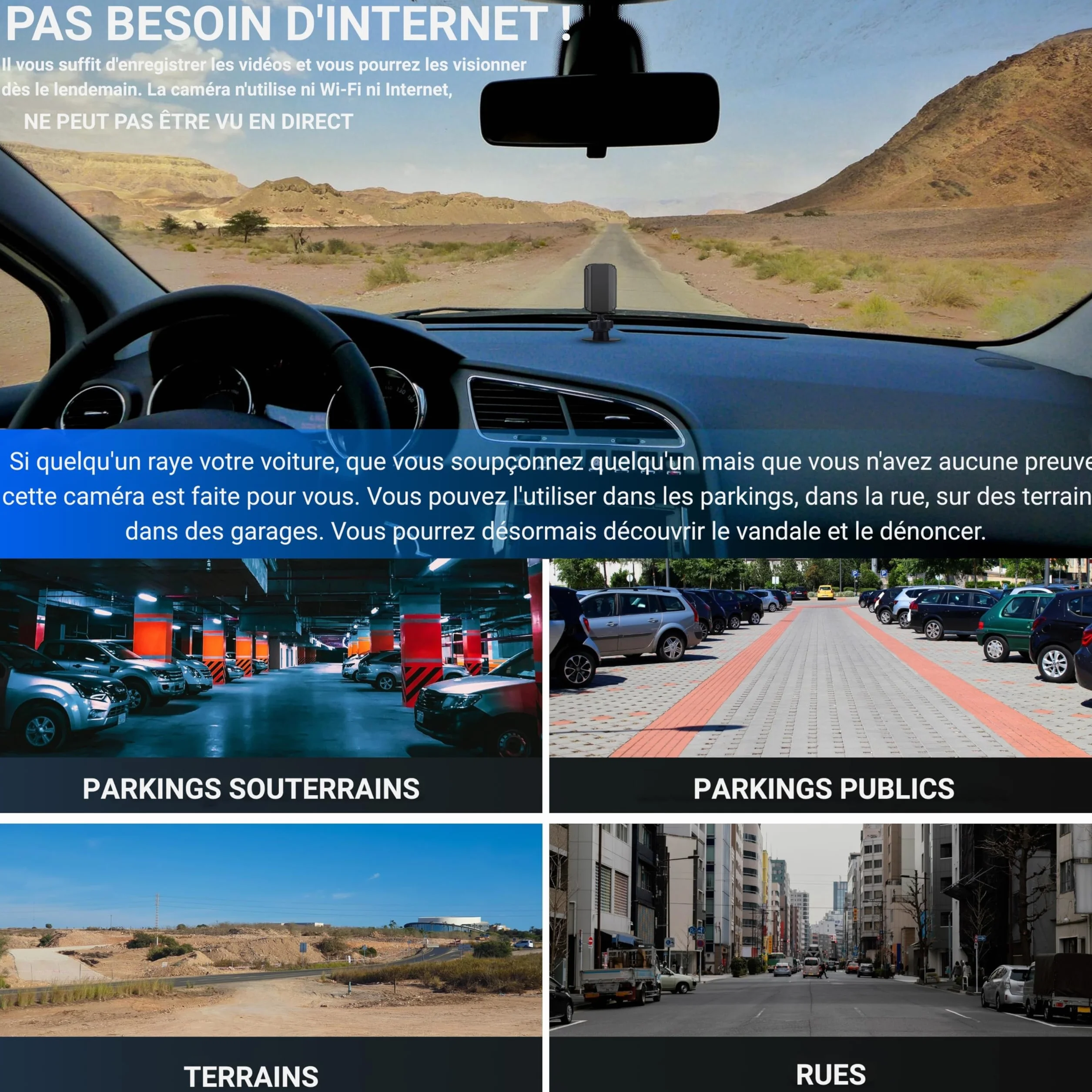Mini Camera Espion sans WiFi – Camera de Surveillance sans Internet, Detecteur de Mouvement, Longue autonomie, Camera sans WiFi Voiture,Camera Espion Discrete, Invisible, MicroSD 32Gb, Camera Voiture